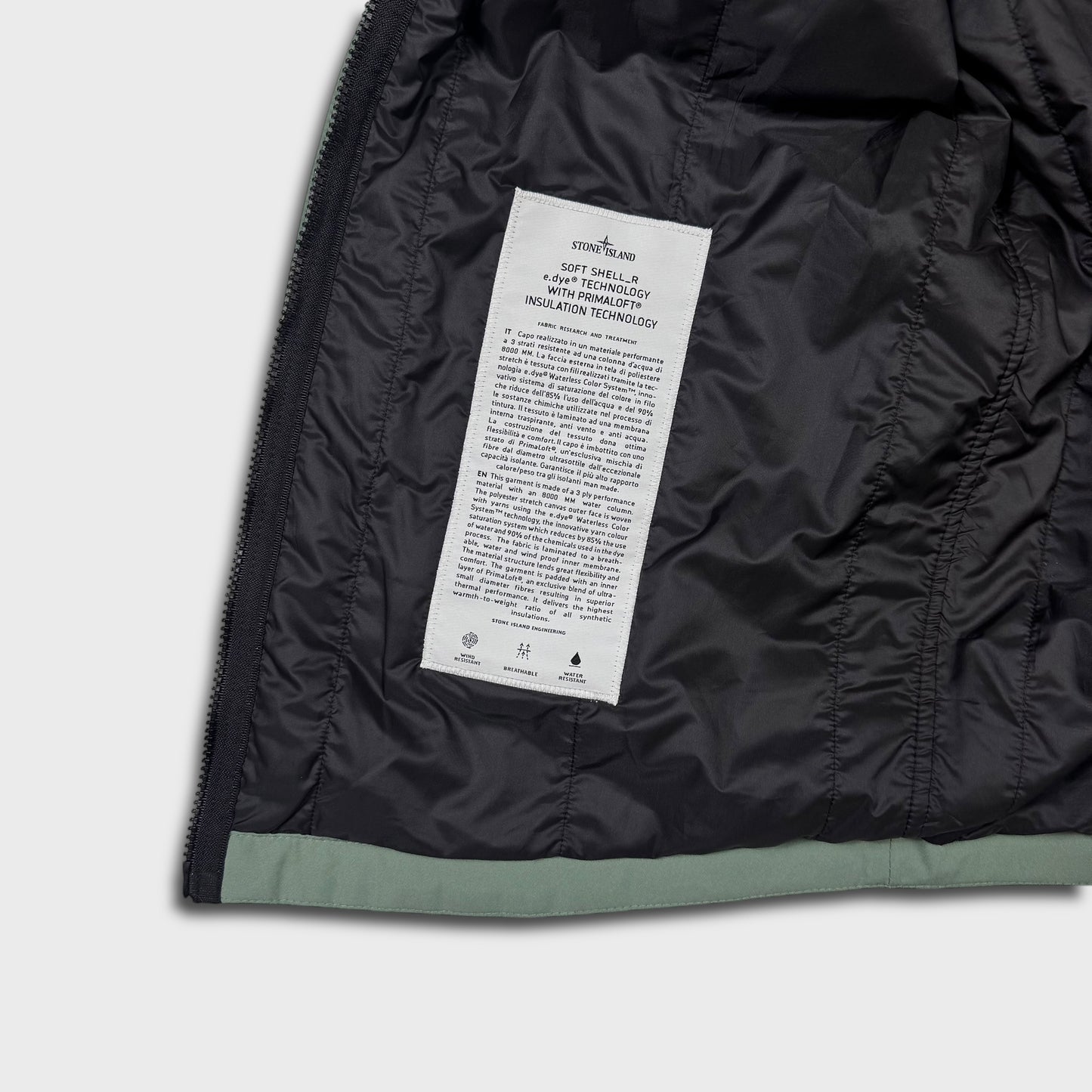 Stone Island e-Dye Soft Shell-R Primaloft Technology BNWT M