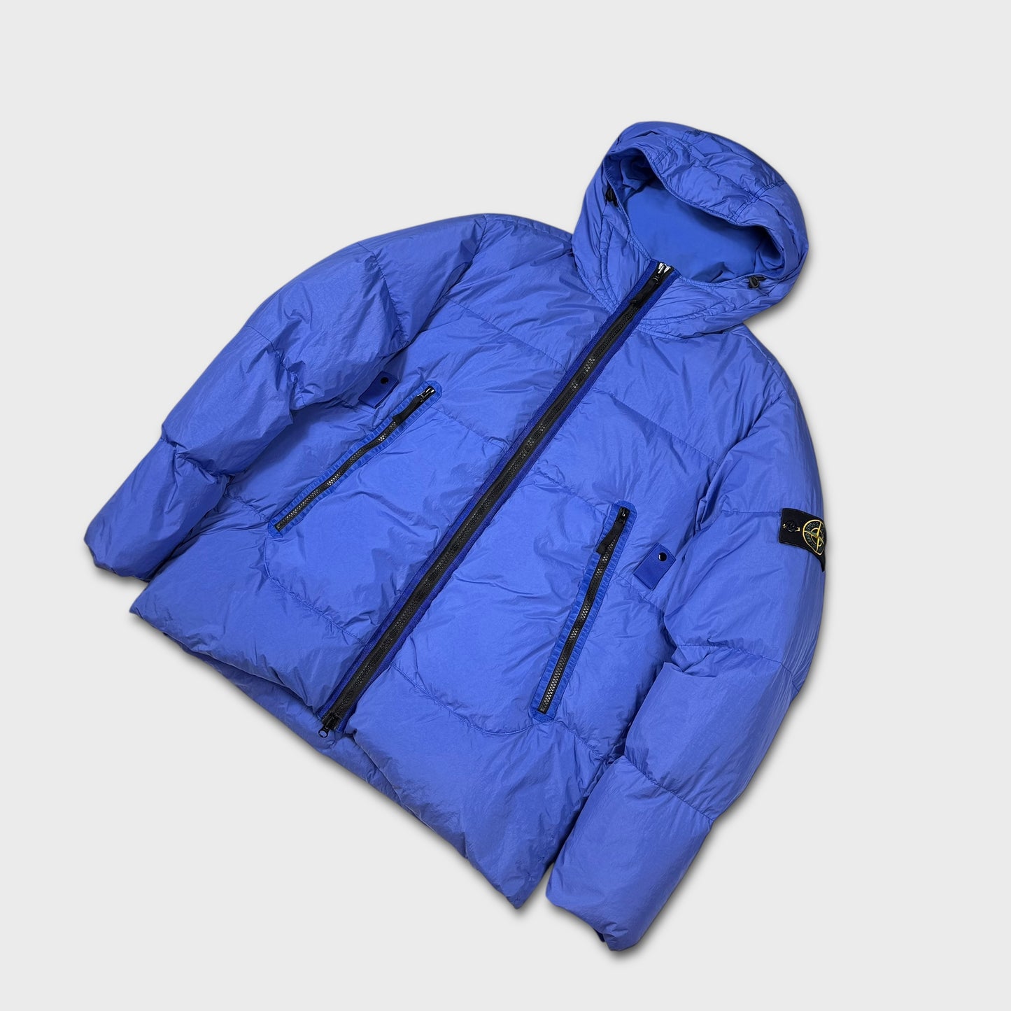 Stone Island Royal Blue Crinkle Reps NY Down Jacket XXL