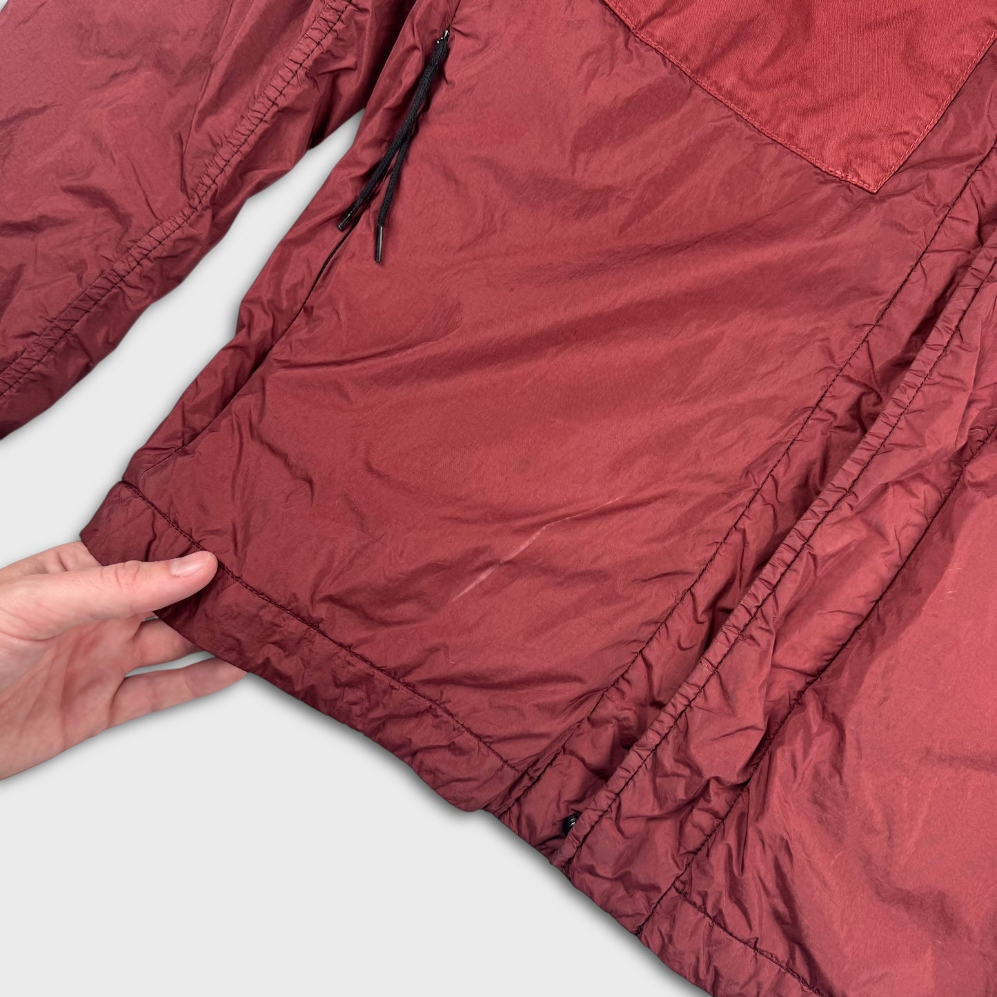 Stone Island Burgundy Crinkle Reps Jacket L