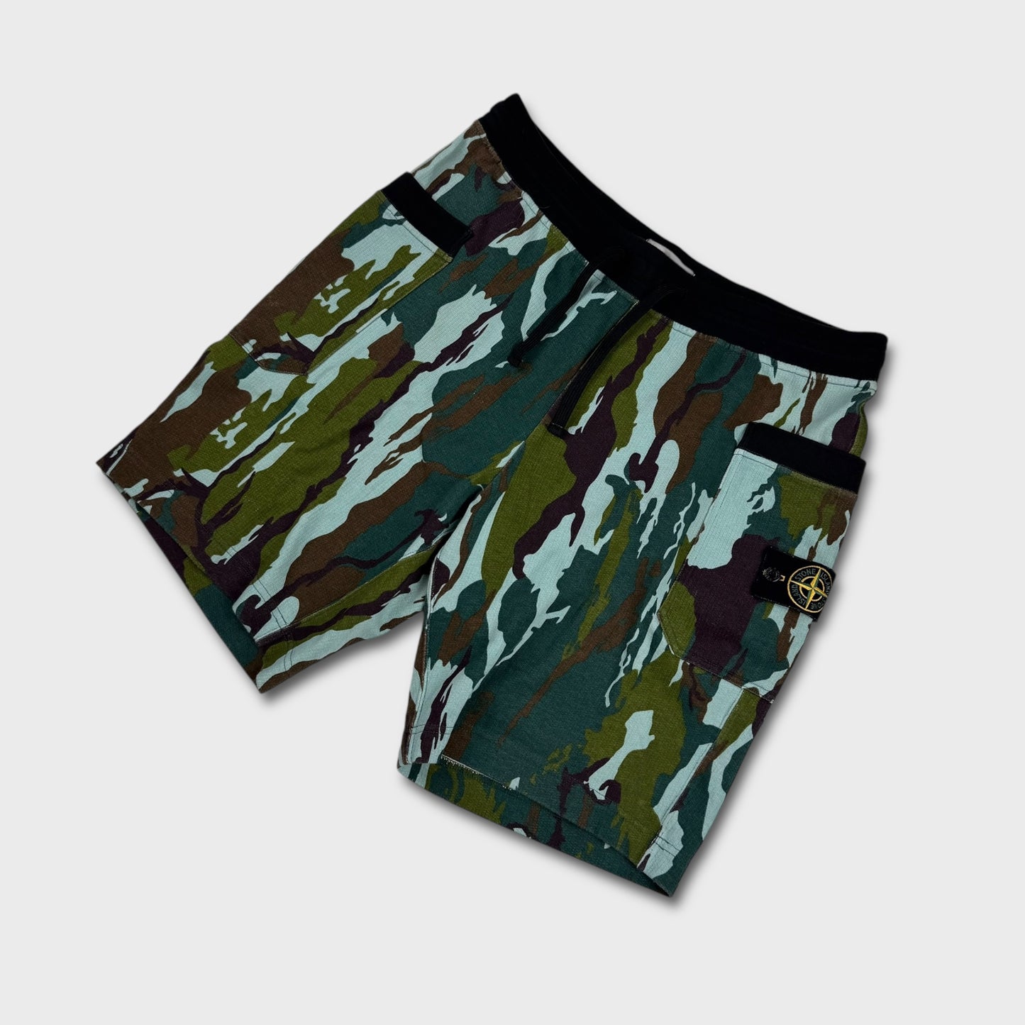 Stone Island Flowing Camo Cotton Shorts XL