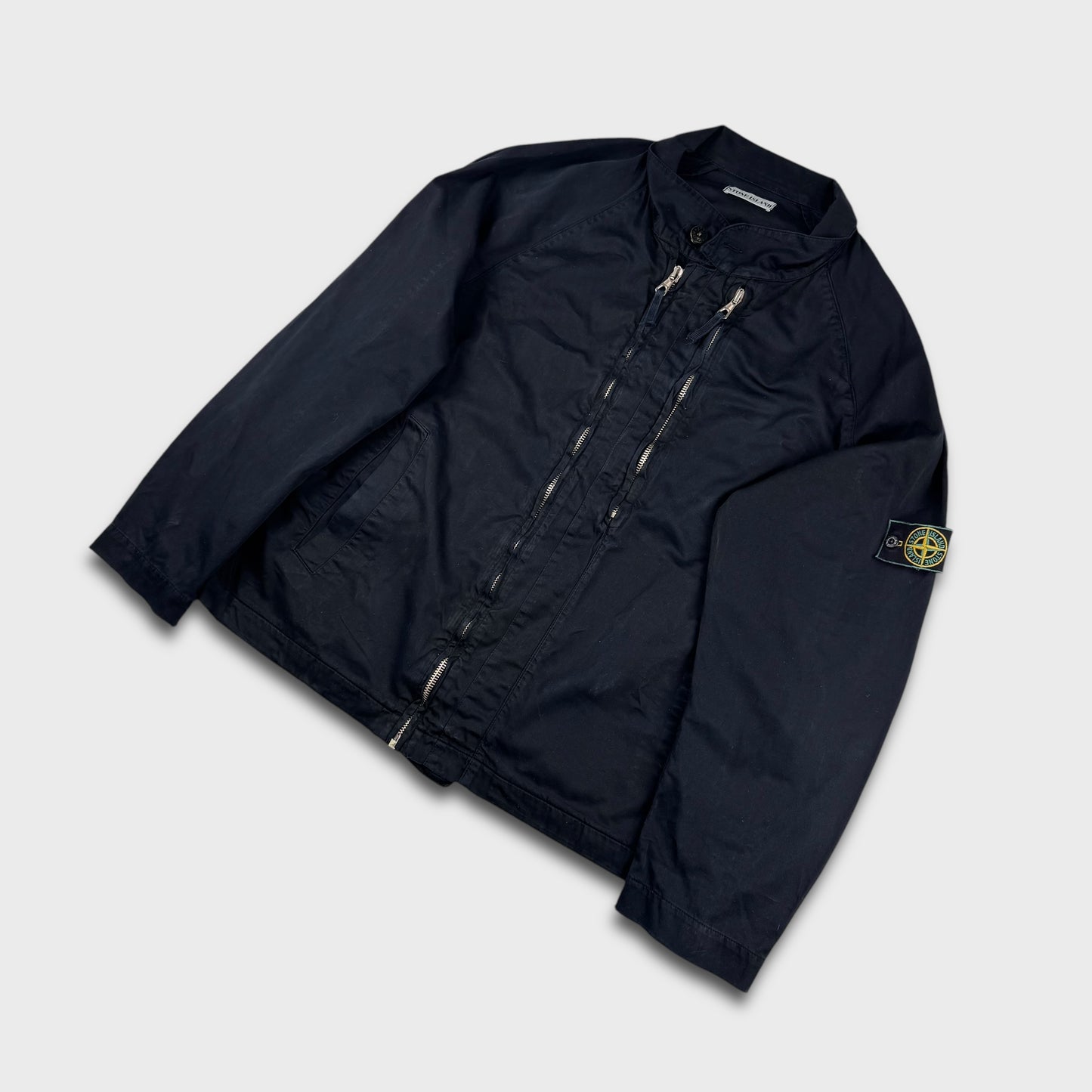 Stone Island 1990’s Raso Gommato Double Zip Jacket XXL