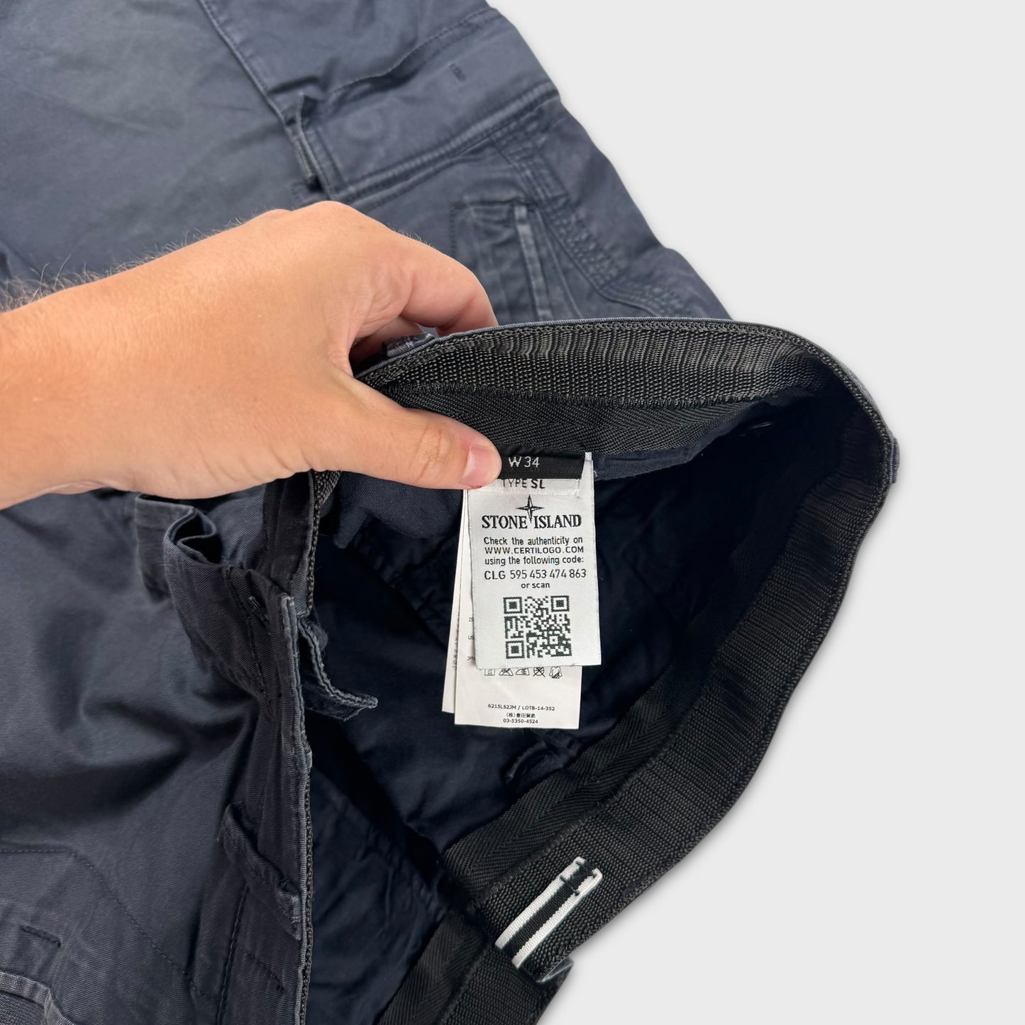 Stone Island Navy Cargo Shorts W34