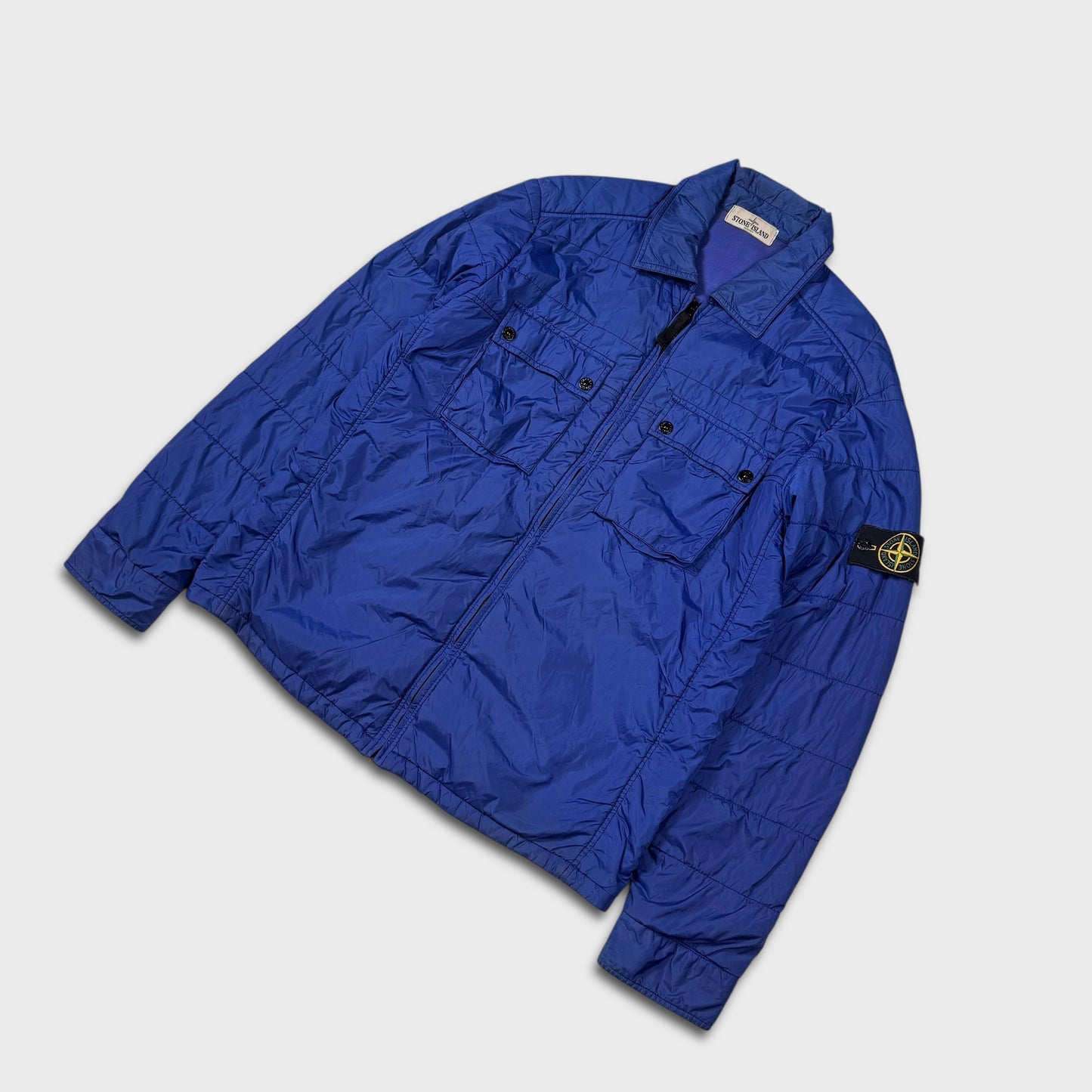 Stone Island Royal Blue Padded Overshirt Jacket XL