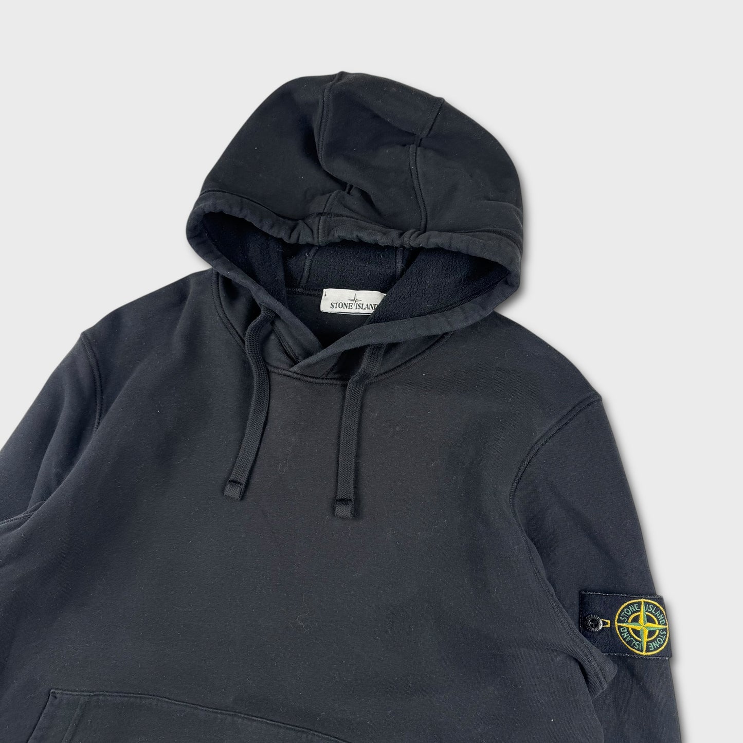 Stone Island Black Pullover Hoodie L