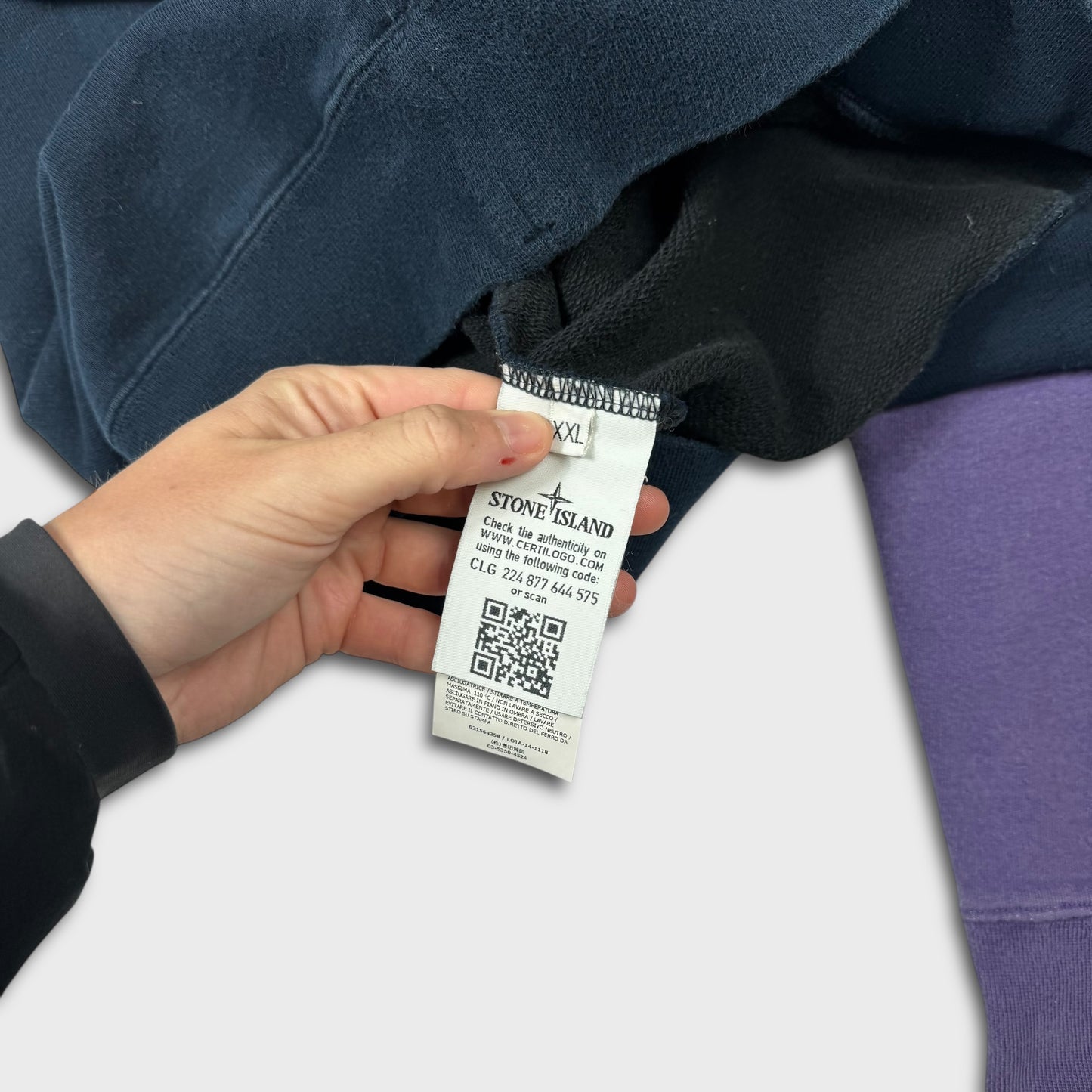 Stone Island Two-Tone Reflective Crew XXL