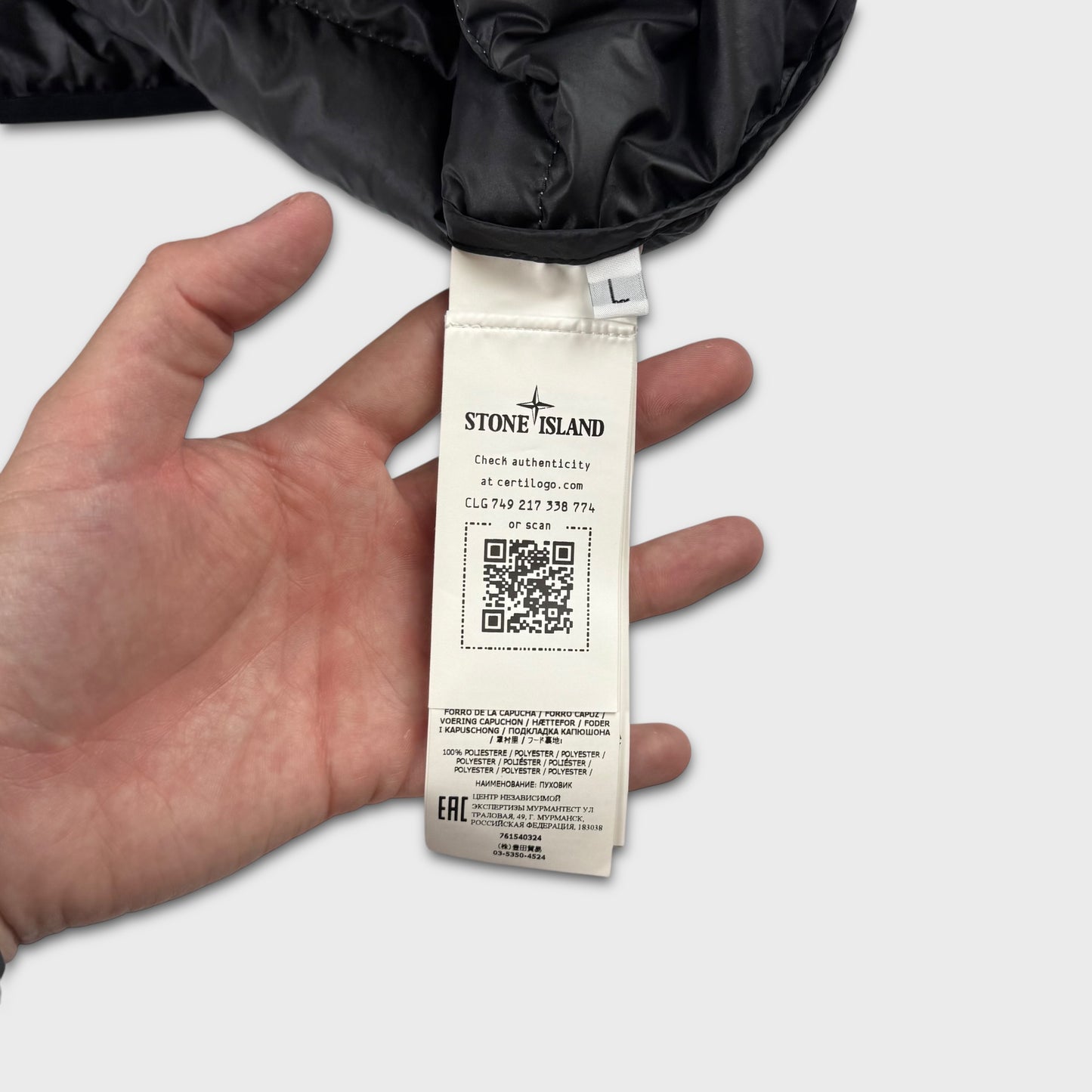 Stone Island Bio Ripstop Nylon Down Jacket L