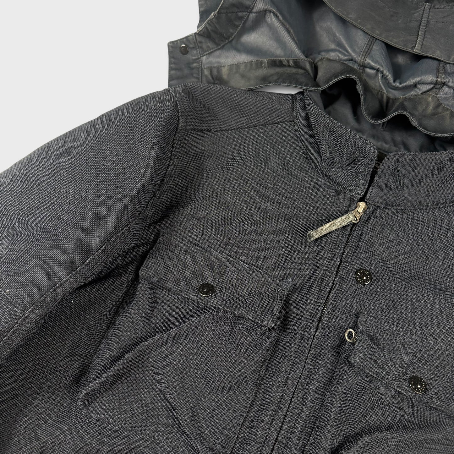 Stone Island Shadow Project Quilted Nylon Blend Hooded Jacket L