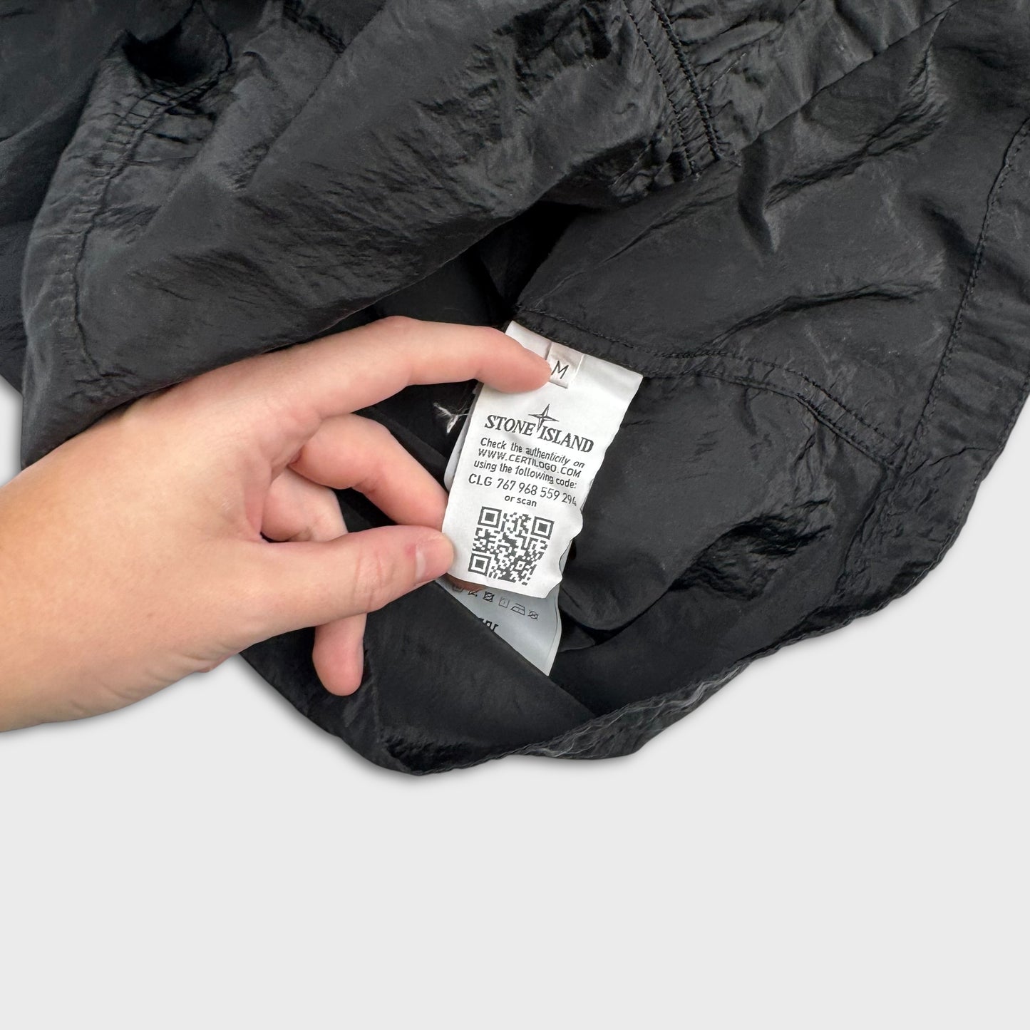 Stone Island Black Nylon Metal Overshirt M