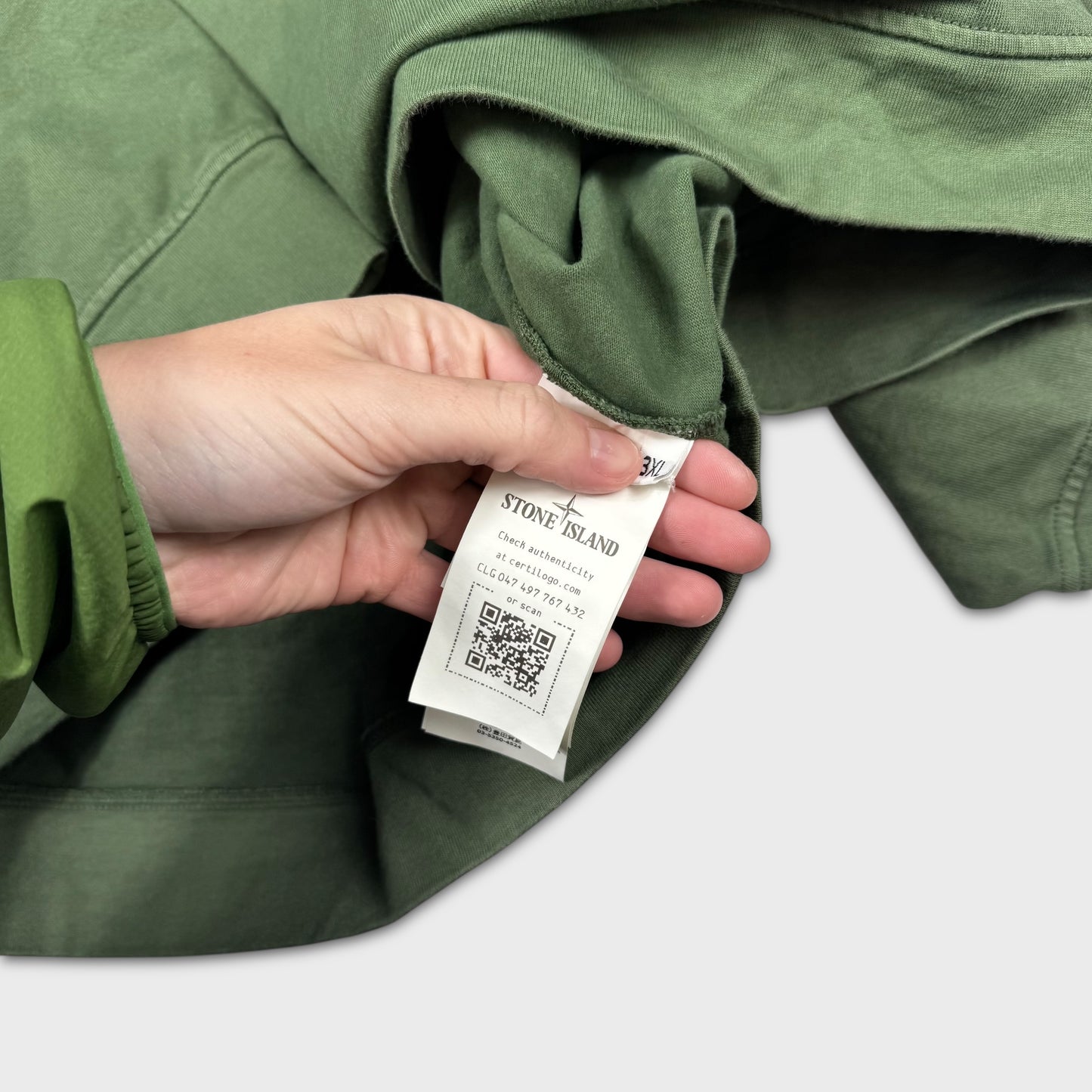 Stone Island Olive Lightweight Crewneck 3XL