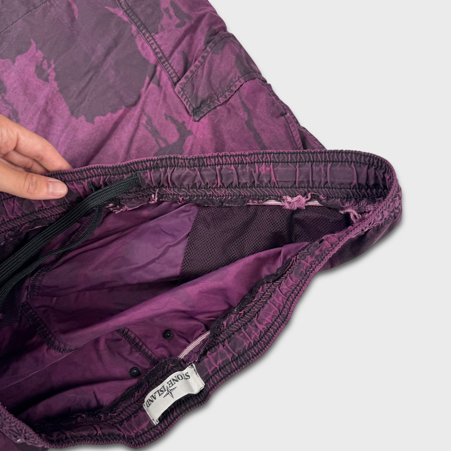 Stone Island Purple Camouflage Shorts XXL