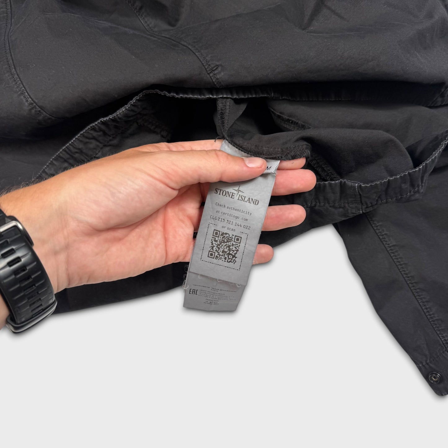 Stone Island Black Cotton Overshirt M