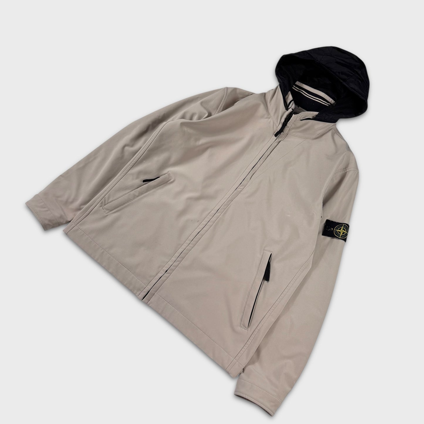 Stone Island Beige Light Soft Shell-R Jacket XXL