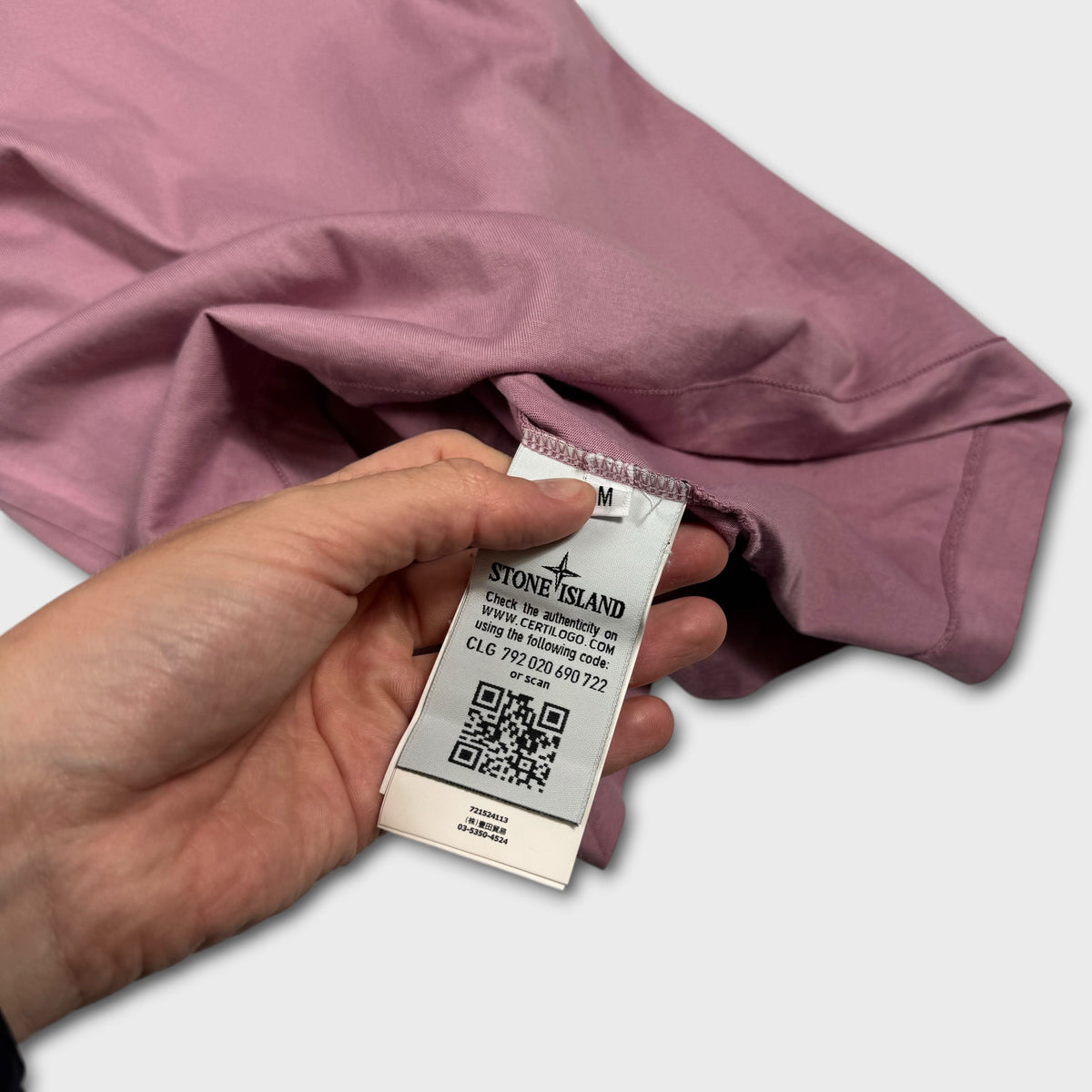 Stone Island Pink Compass Logo T-Shirt M