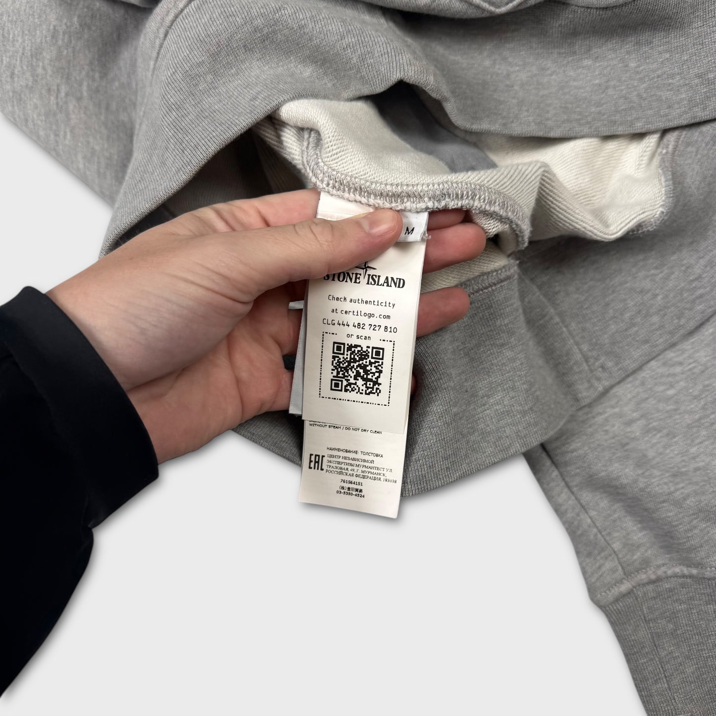 Stone Island Grey Pullover Hoodie M