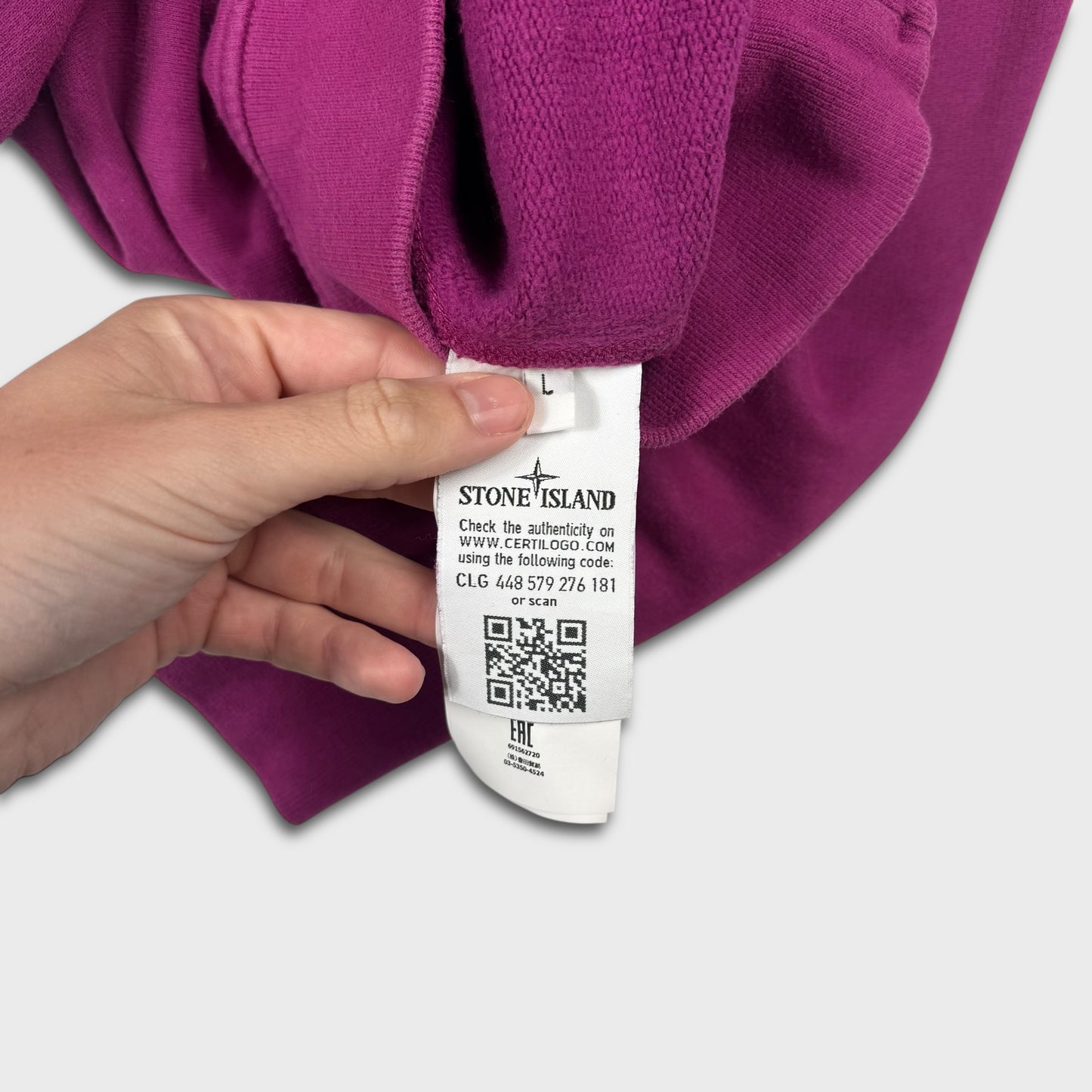 Stone Island Purple Crewneck Sweatshirt L