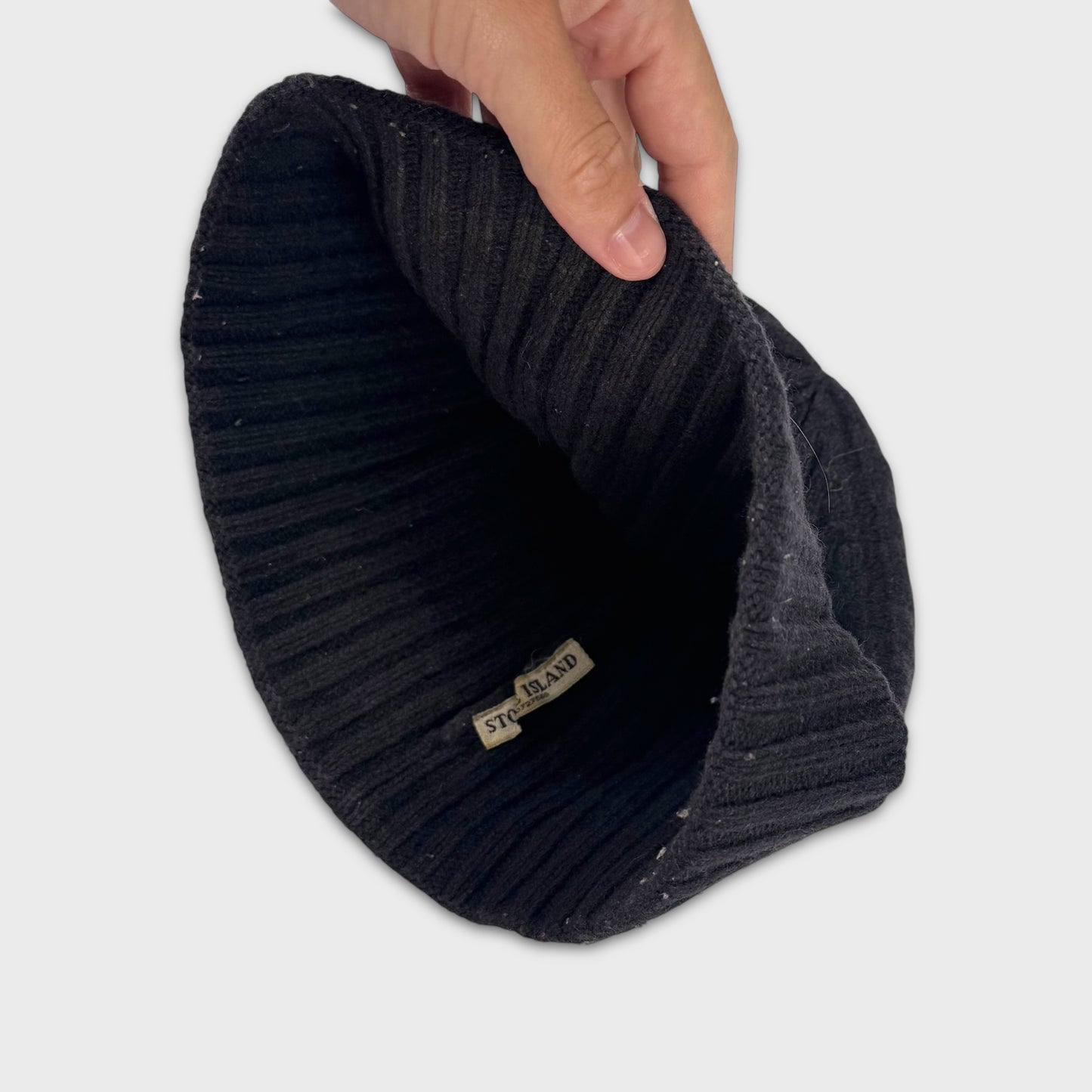 Stone Island ‘Italy’ Navy Spellout Beanie Hat OS