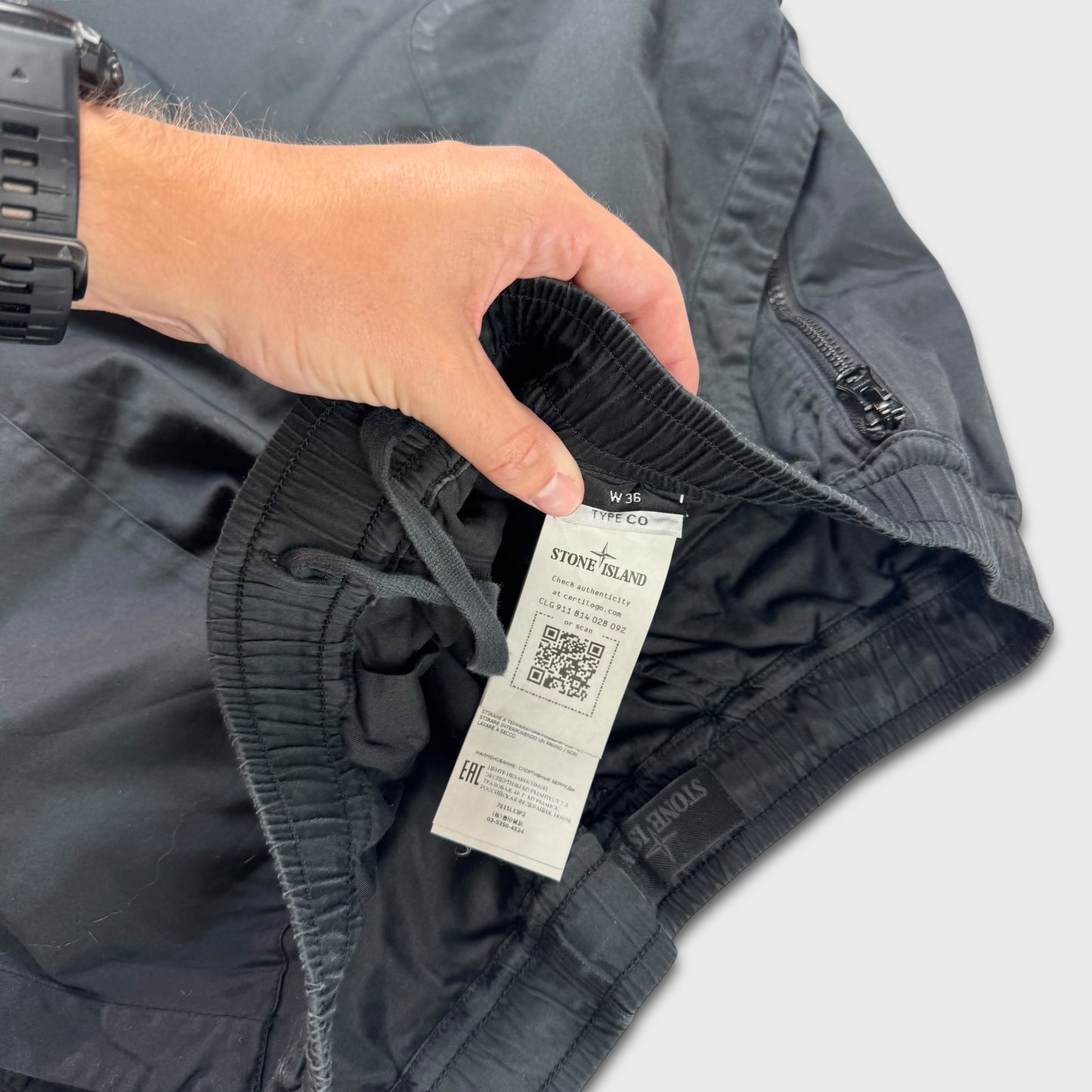 Stone Island Black Ghost Cargo Shorts W36