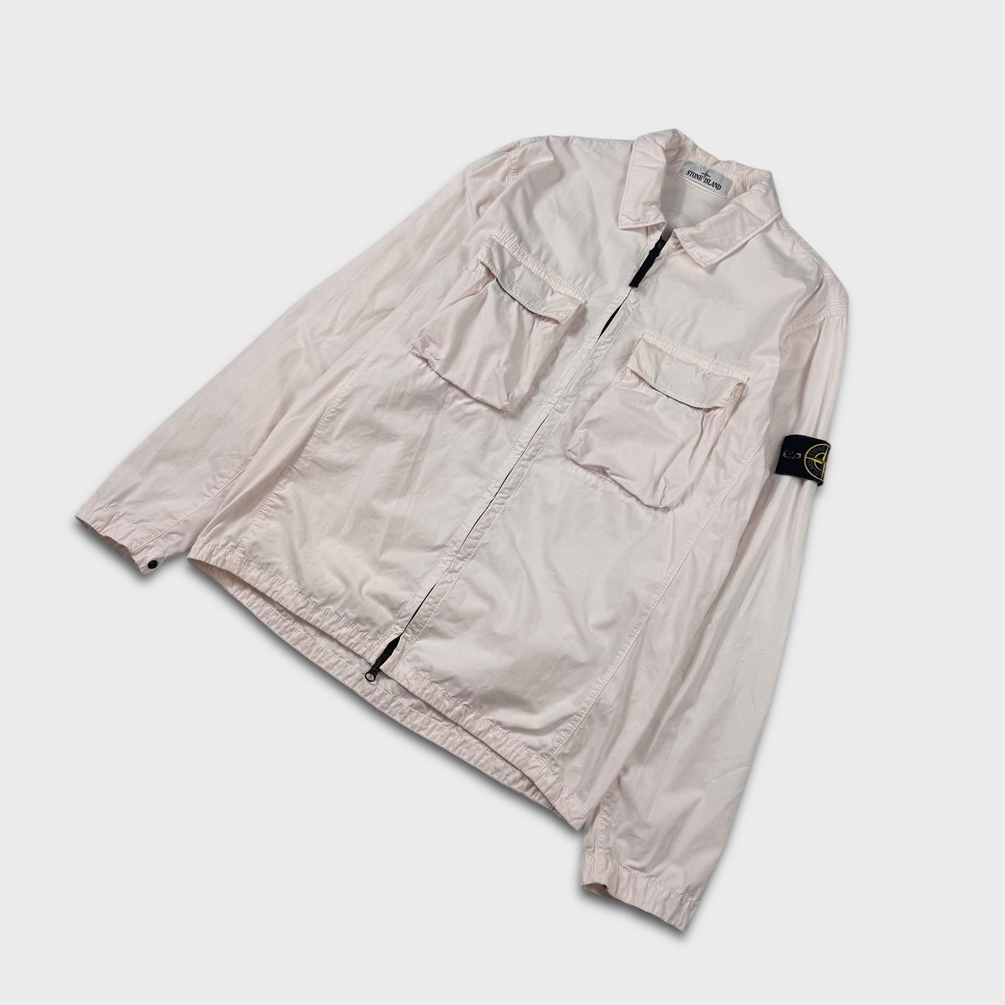 Stone Island Natural Full Zip Overshirt L