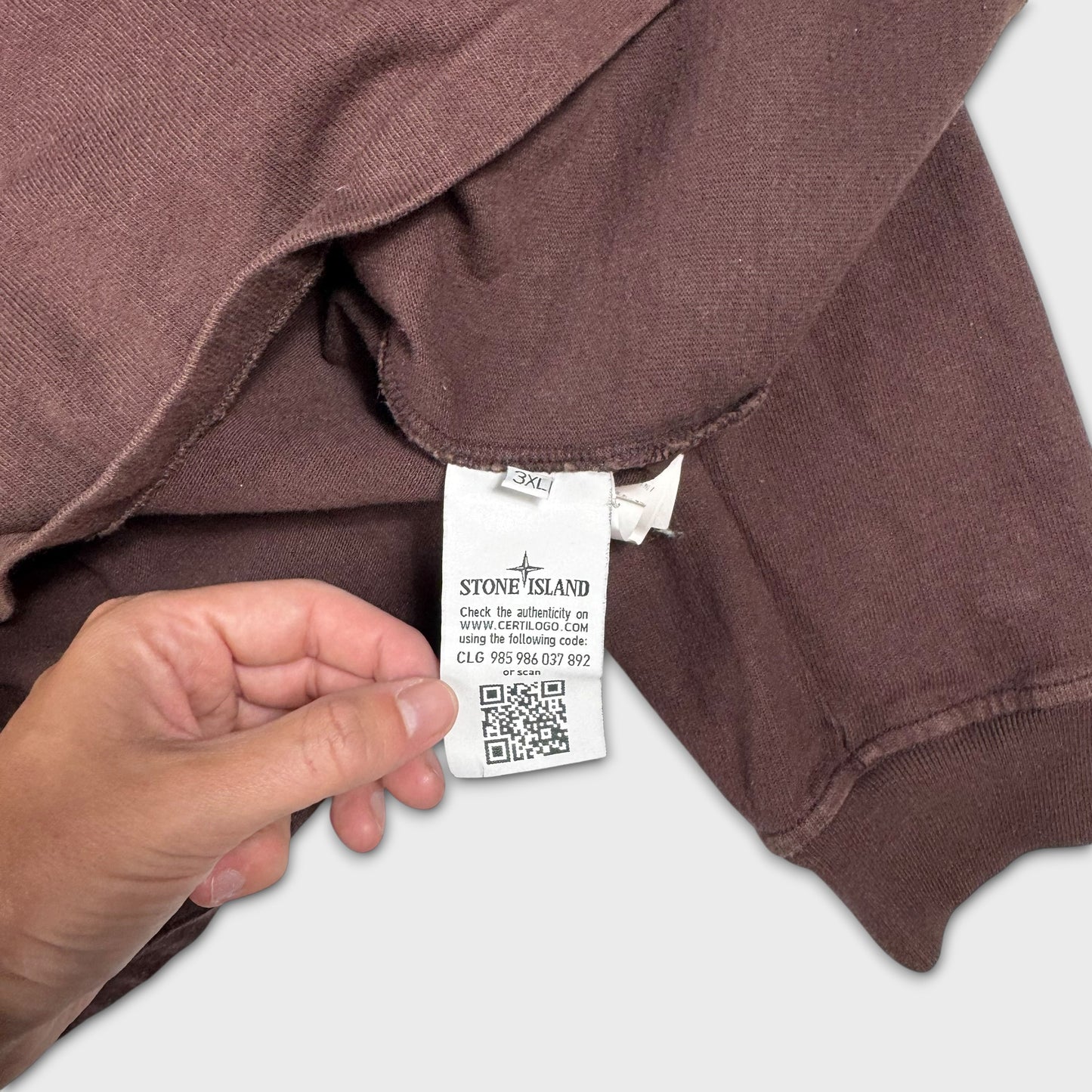 Stone Island Brown Crewneck Sweatshirt 3XL