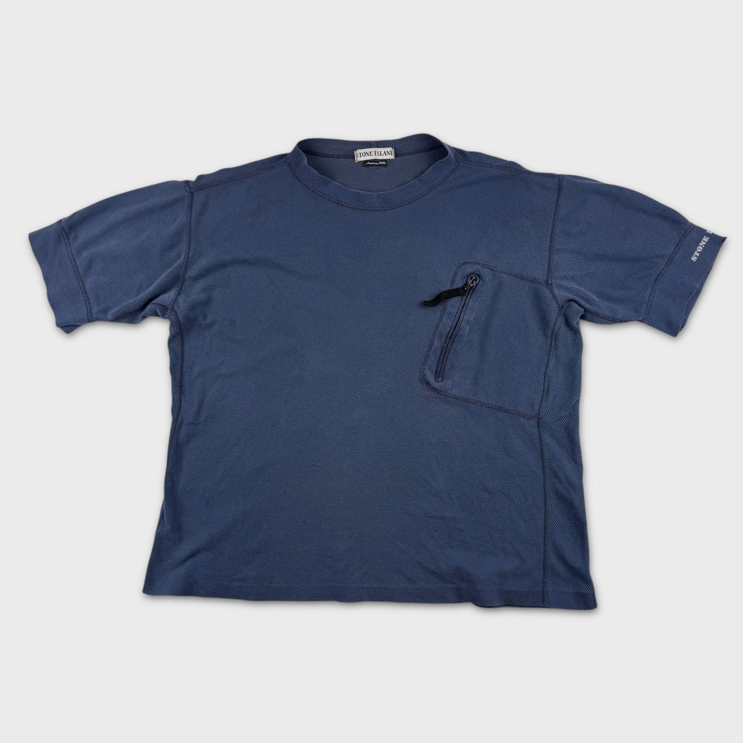 Stone Island 1990’s Mesh Stencil T-Shirt L