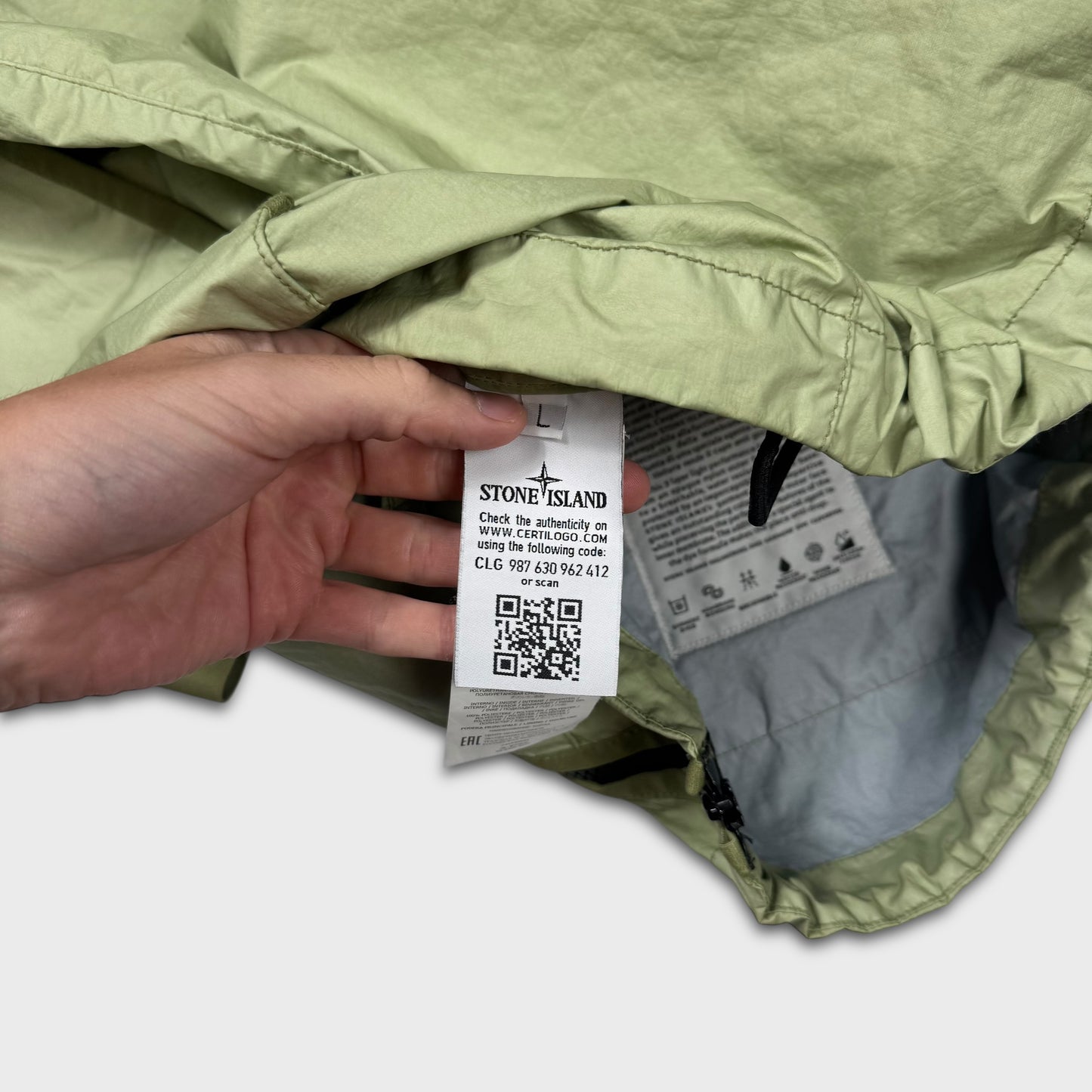 Stone Island Lime / Pistachio Membrana 3L TC Jacket L