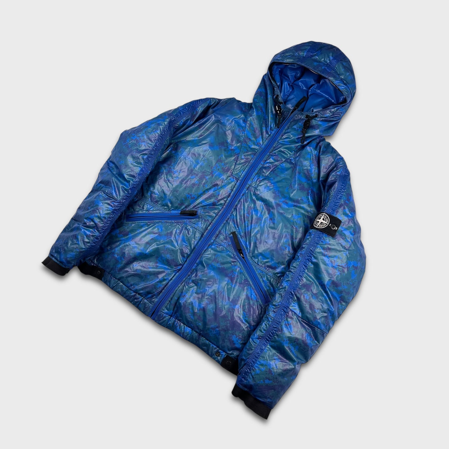 Stone Island 2007 Camo Goose Down Puffer Jacket L