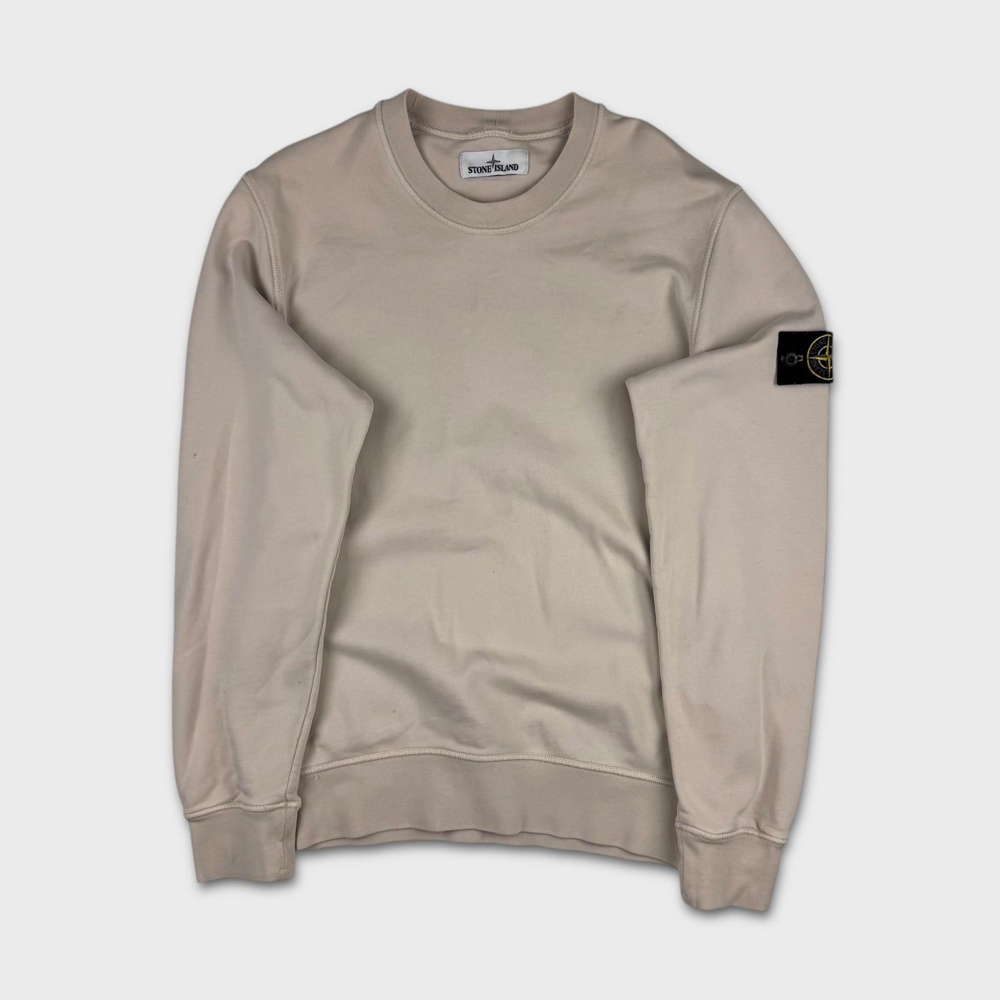 Stone Island Beige Crewneck Sweatshirt M
