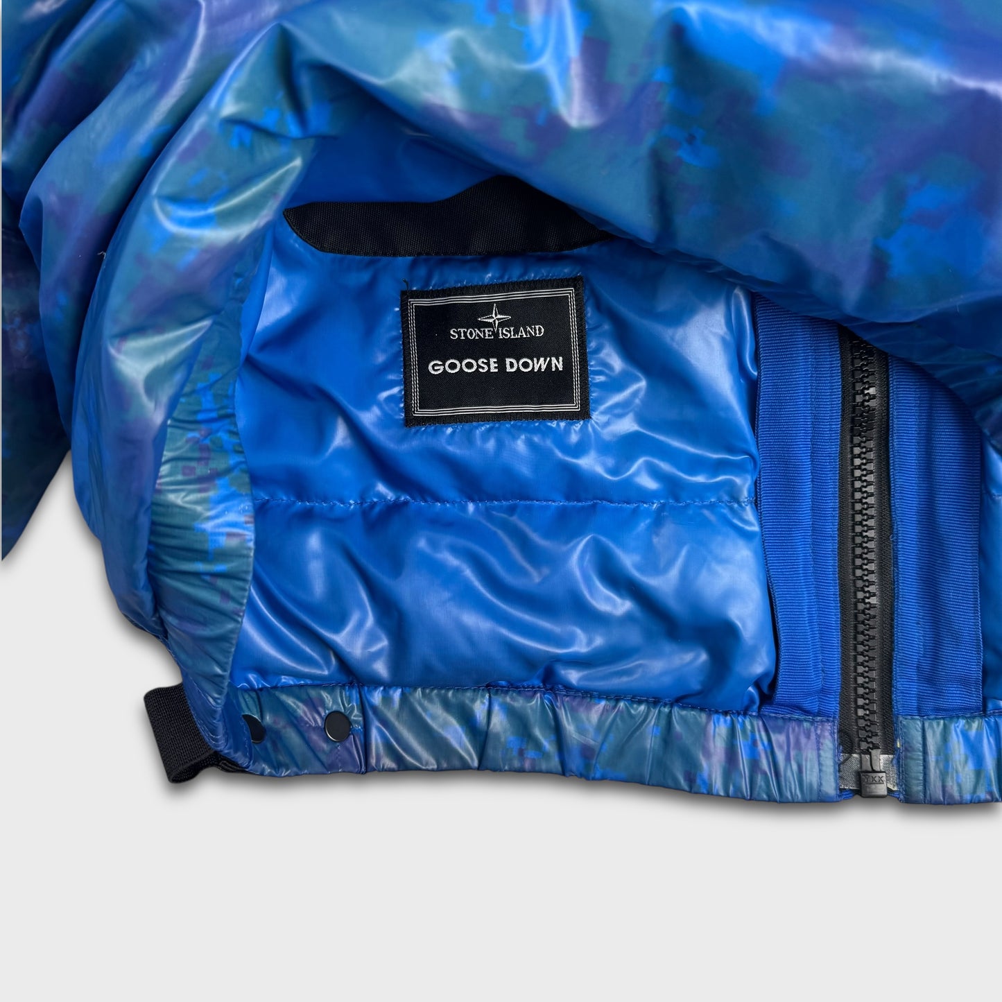 Stone Island 2007 Camo Goose Down Puffer Jacket L