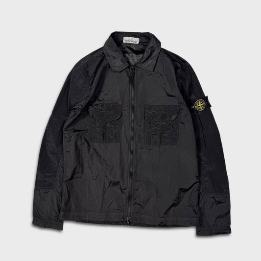 Stone Island Black Nylon Metal Ripstop Overshirt M