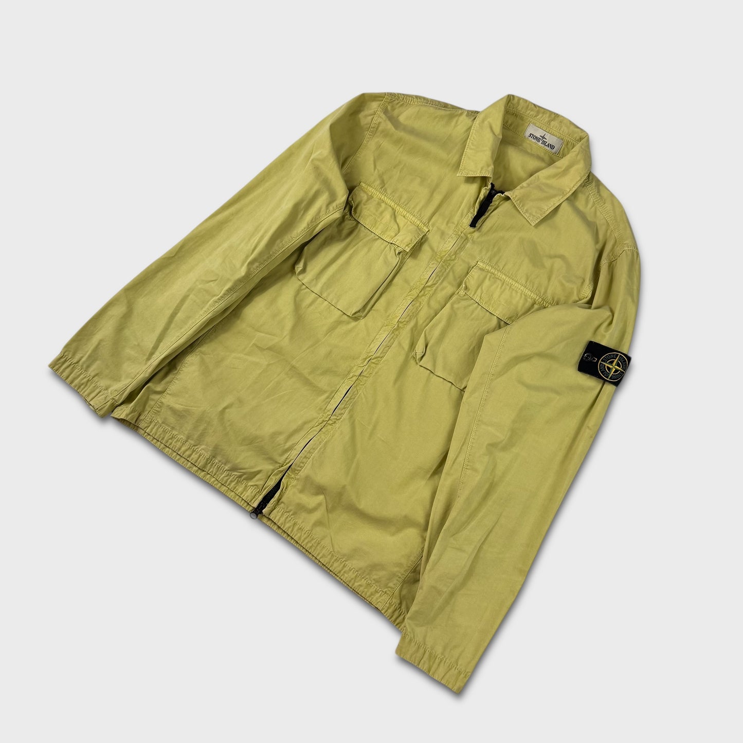 Stone Island Lime / Yellow Full Zip Overshirt XL