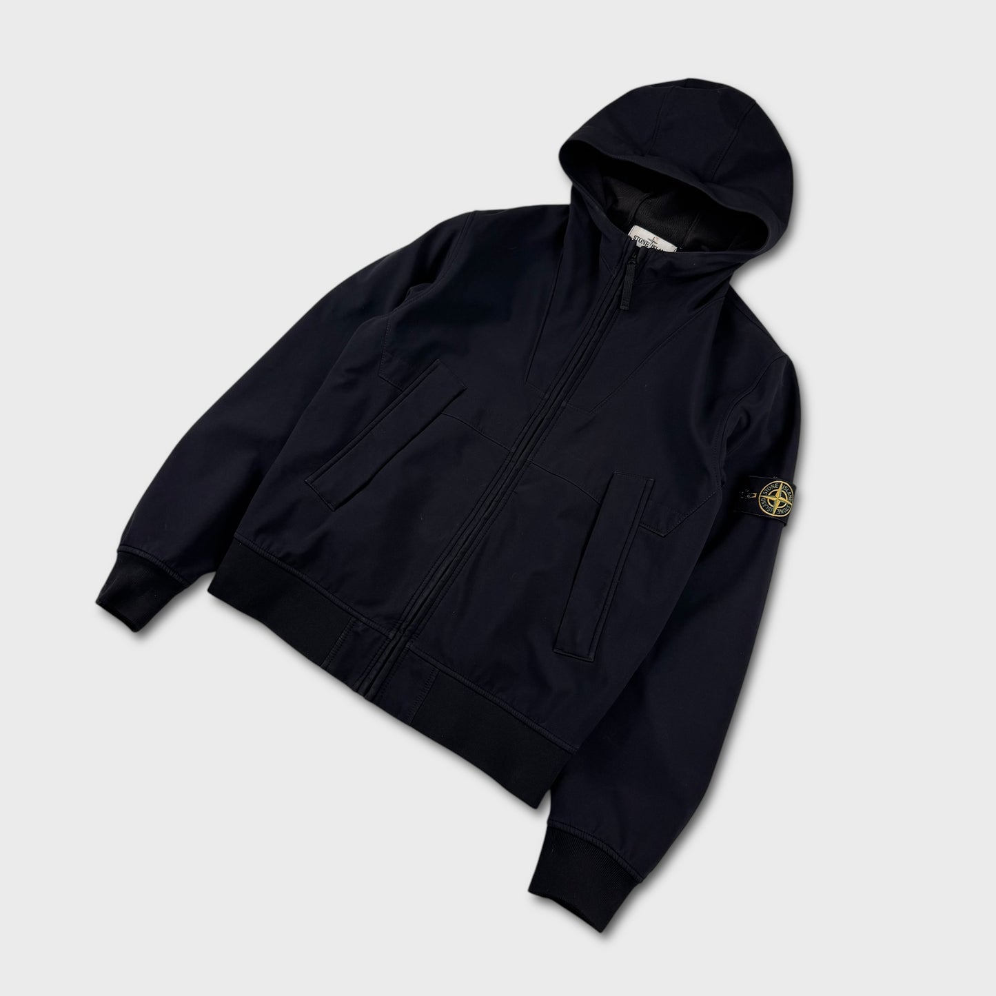 Stone Island Black Soft Shell-R Jacket L