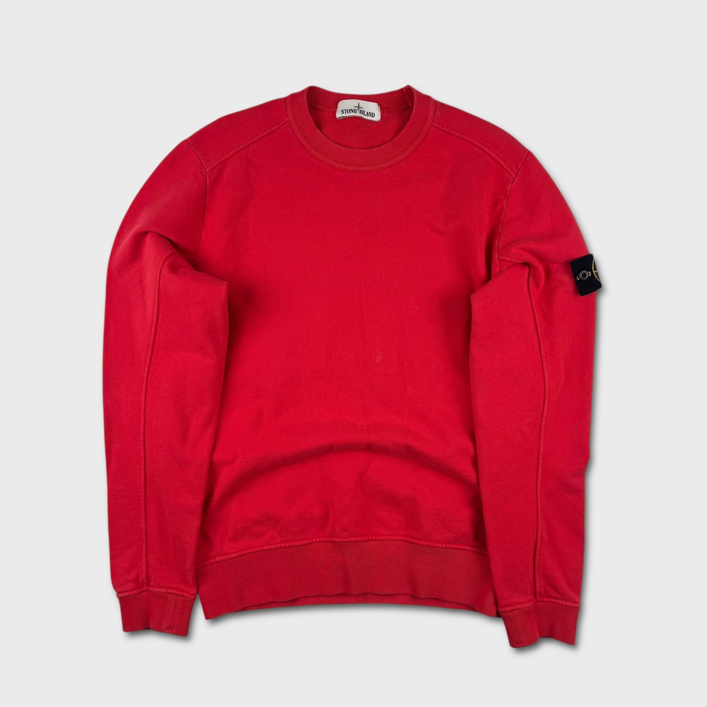 Stone Island Red Crewneck Sweatshirt L