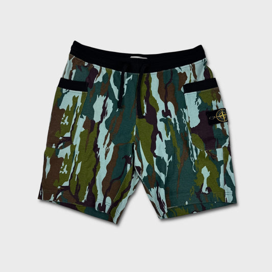 Stone Island Flowing Camo Cotton Shorts XL