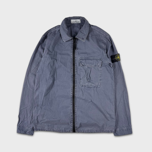 Stone Island Pale Navy Full Zip Overshirt M