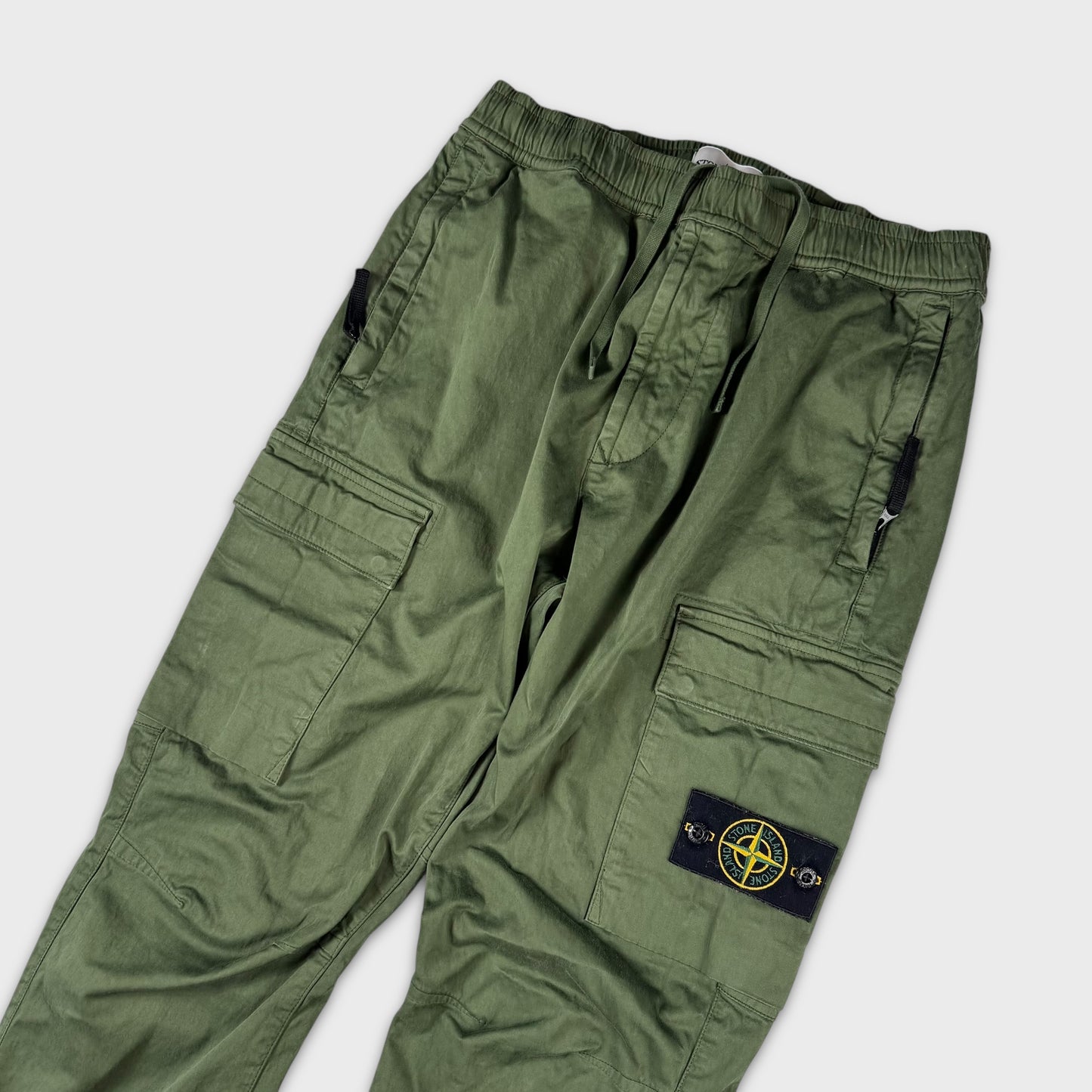 Stone Island Olive Tela Cargo Pants W30