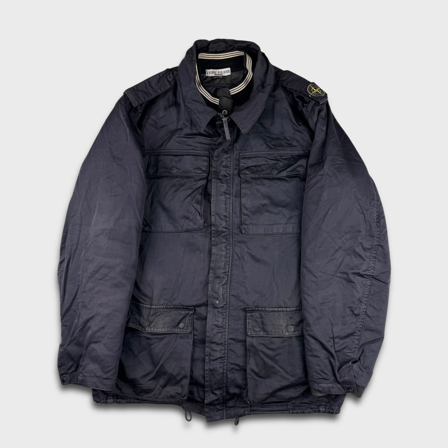Stone Island Raso Gommato Liner Shoulder Badge Jacket XXL