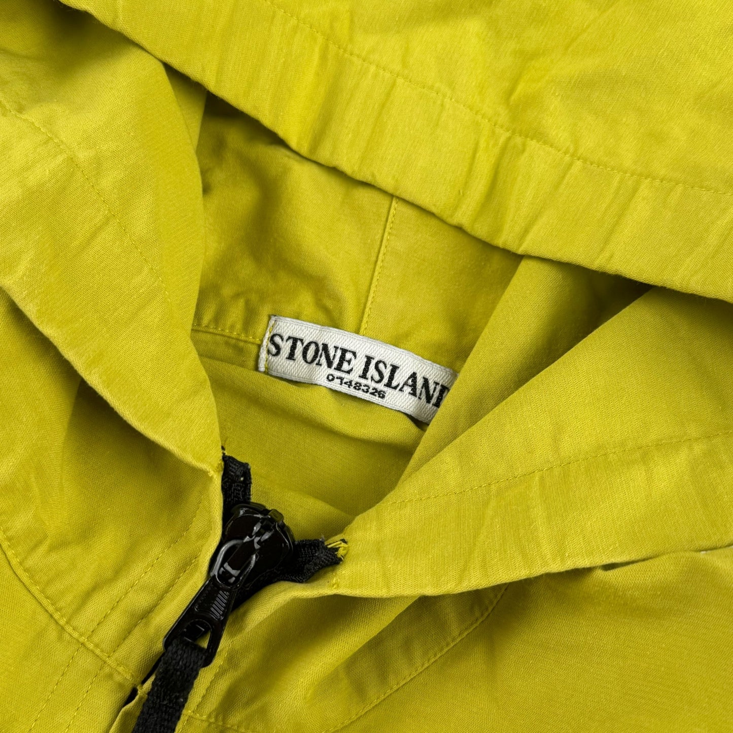Stone Island Lime Cotton Hooded Jacket L/XL
