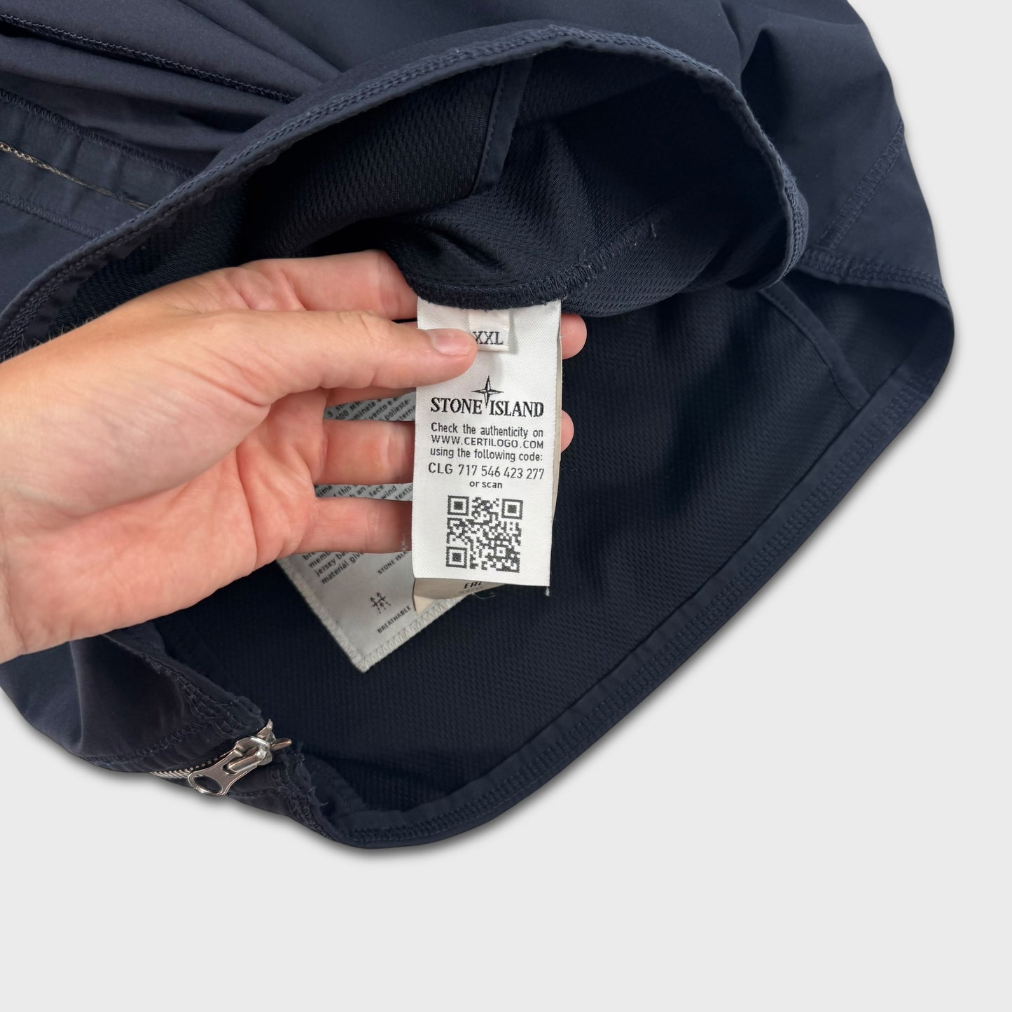 Stone Island Navy Light Soft Shell-R Jacket XXL
