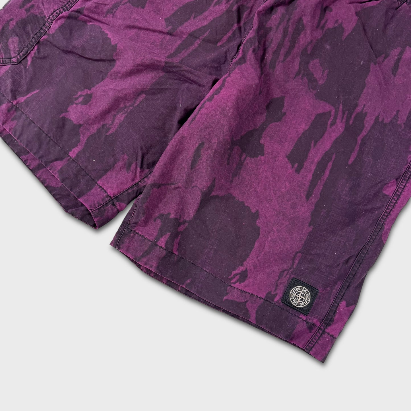 Stone Island Purple Camouflage Shorts XXL