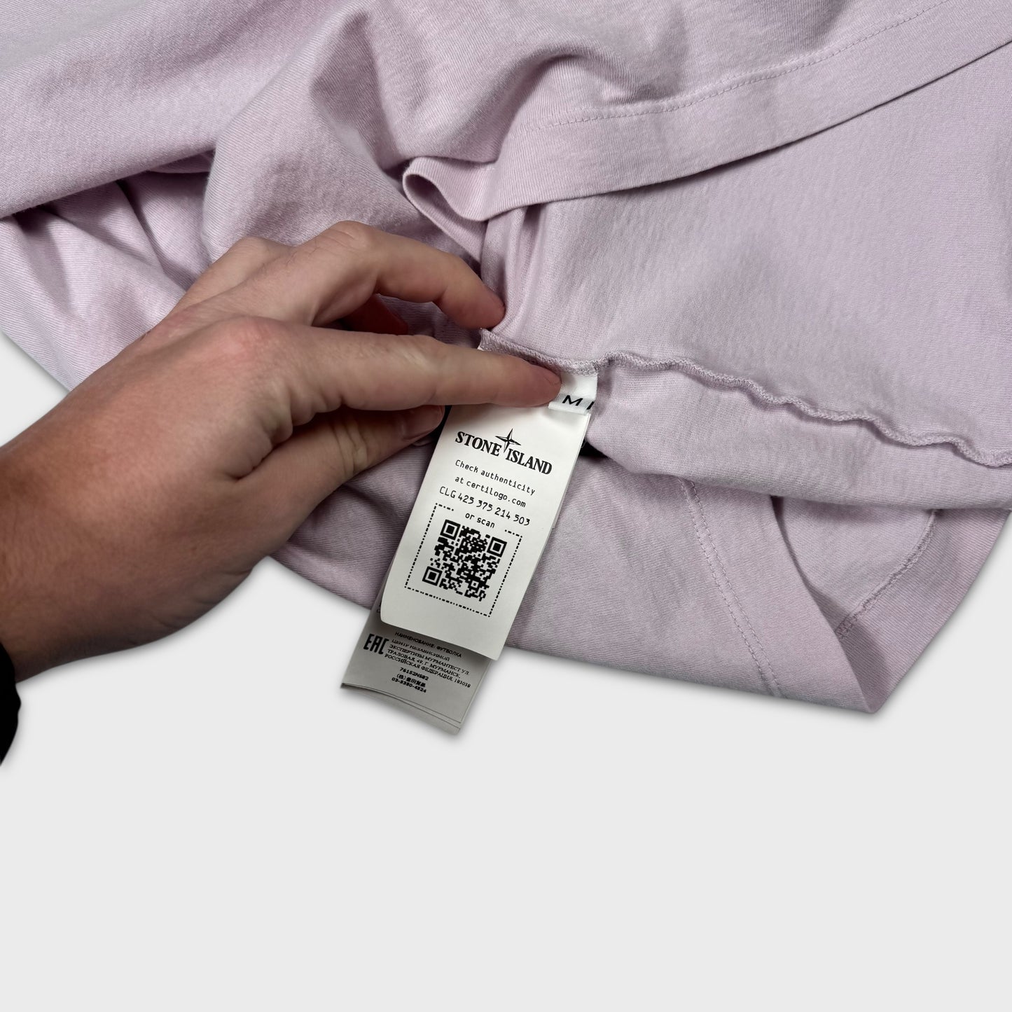 Stone Island Pink Graphic T-Shirt M