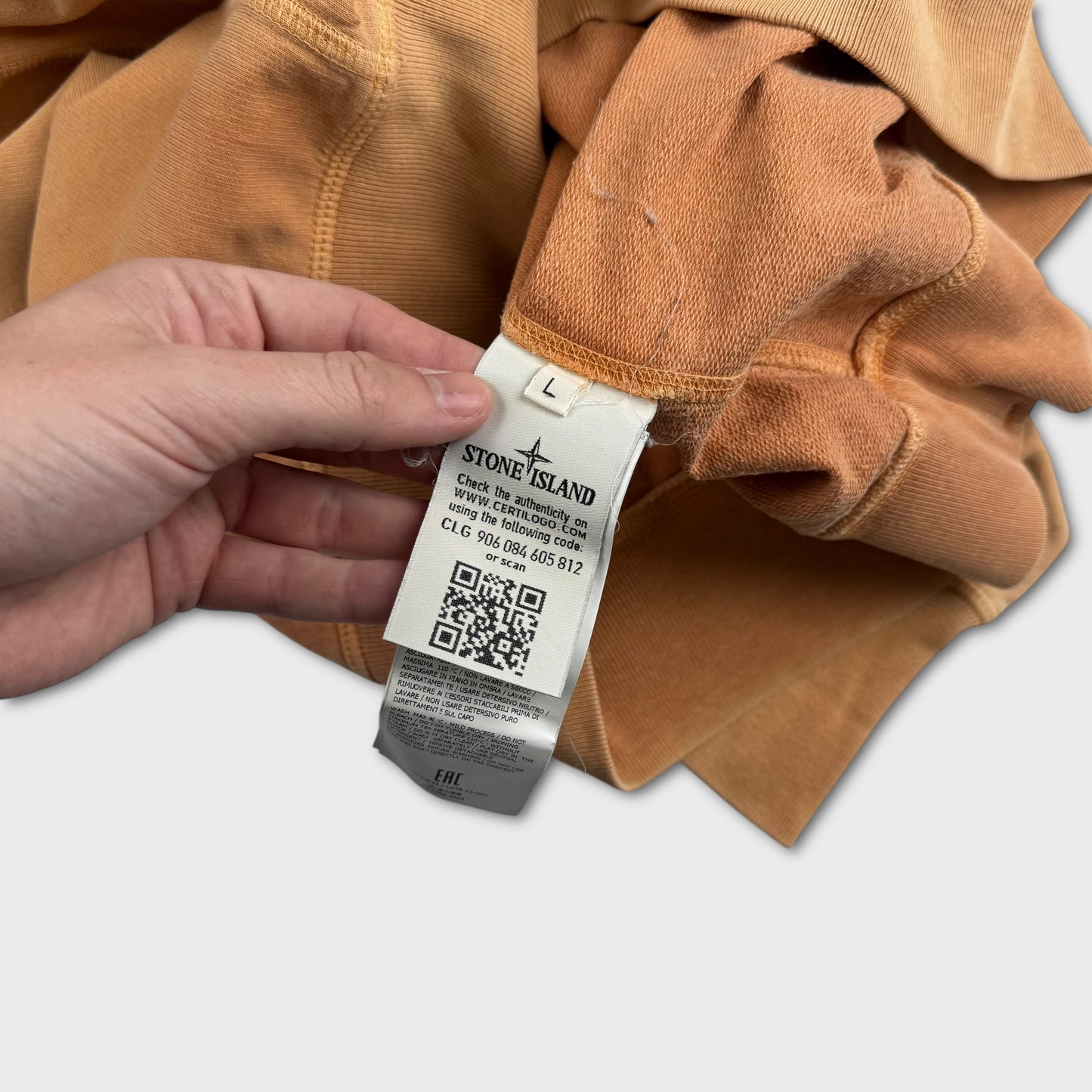 Stone Island Peach Pocket Crewneck L