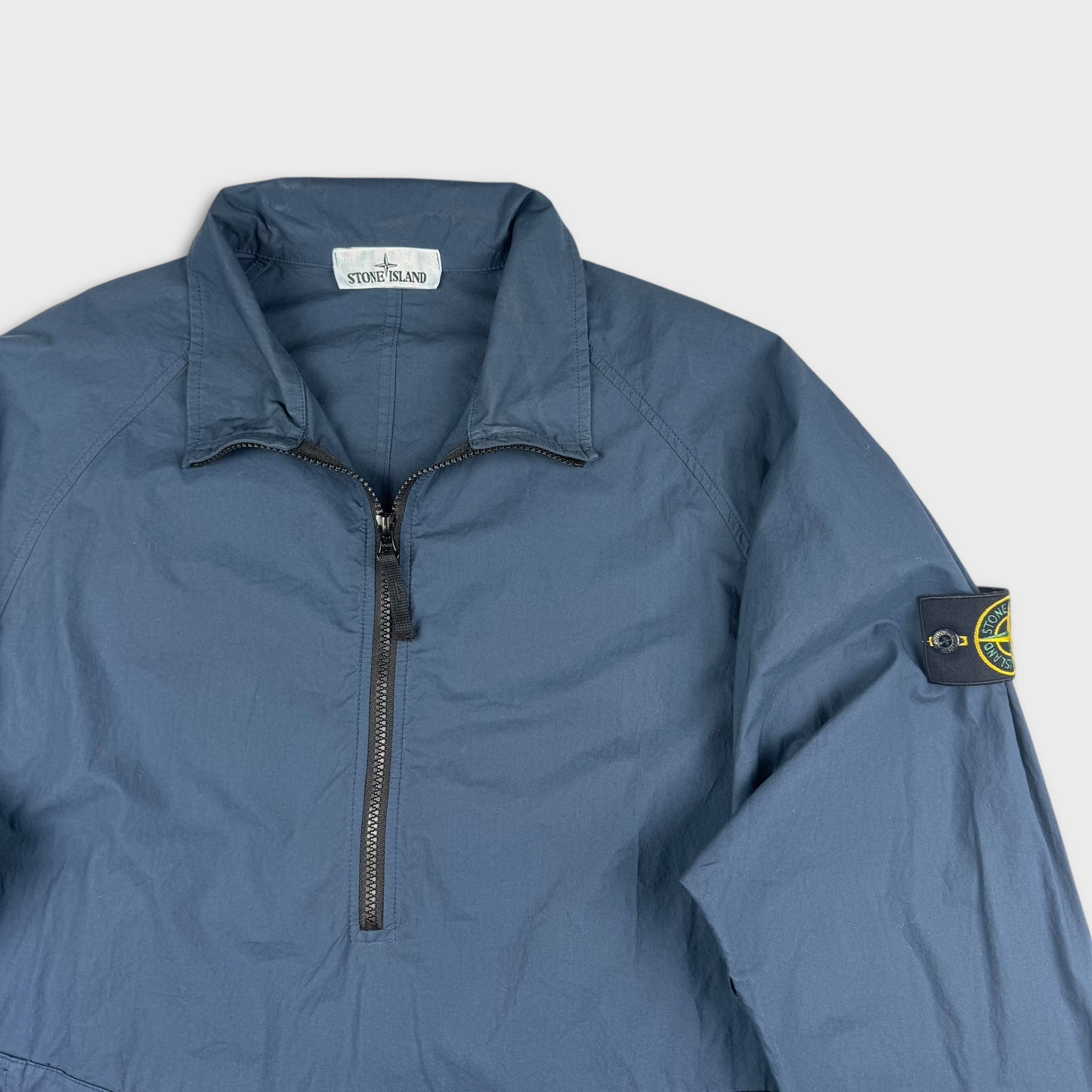 Stone Island Oversized Navy 1/4 Zip Smock Jacket L