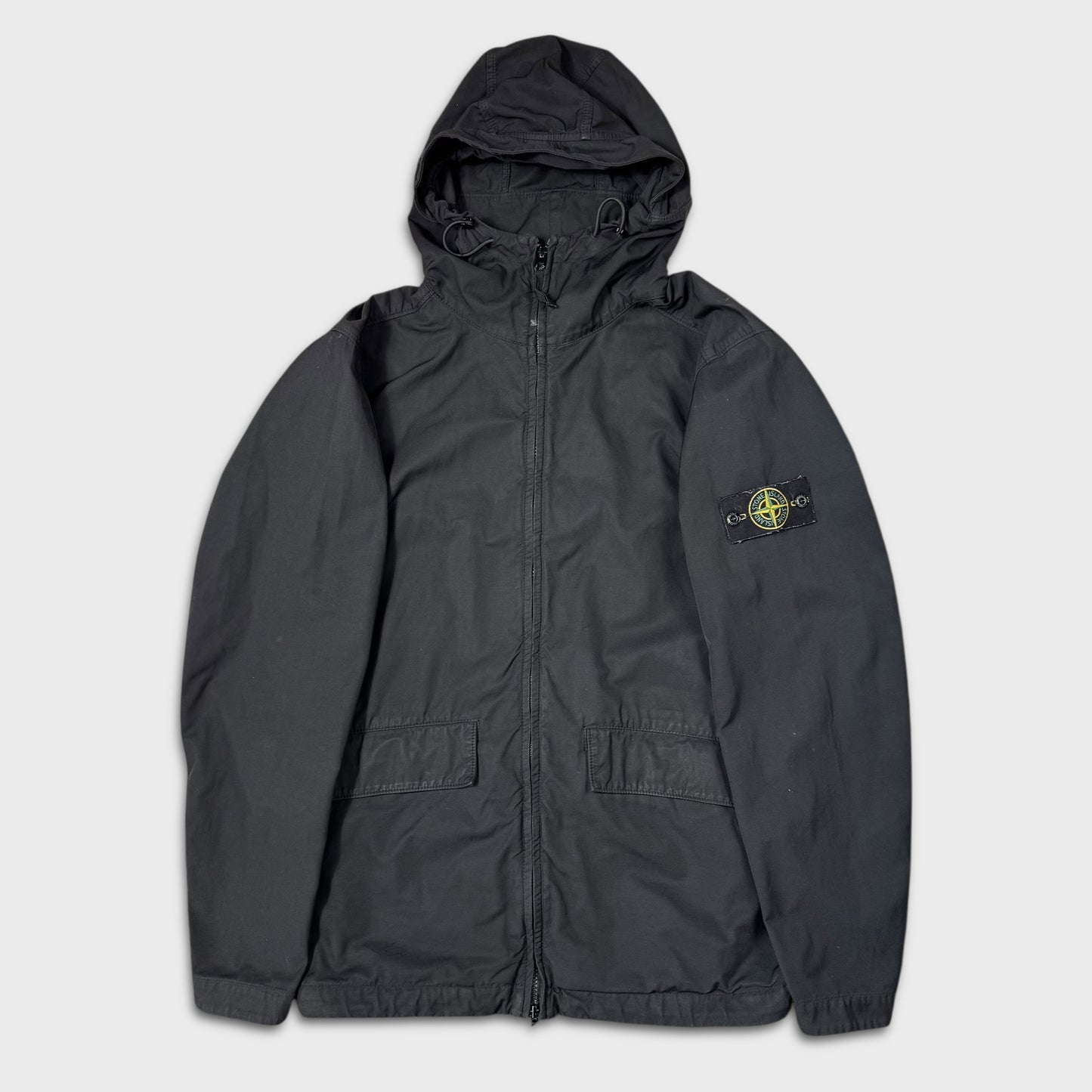 Stone Island Black Nylon Cotton Batavia 2/2-TC Jacket L