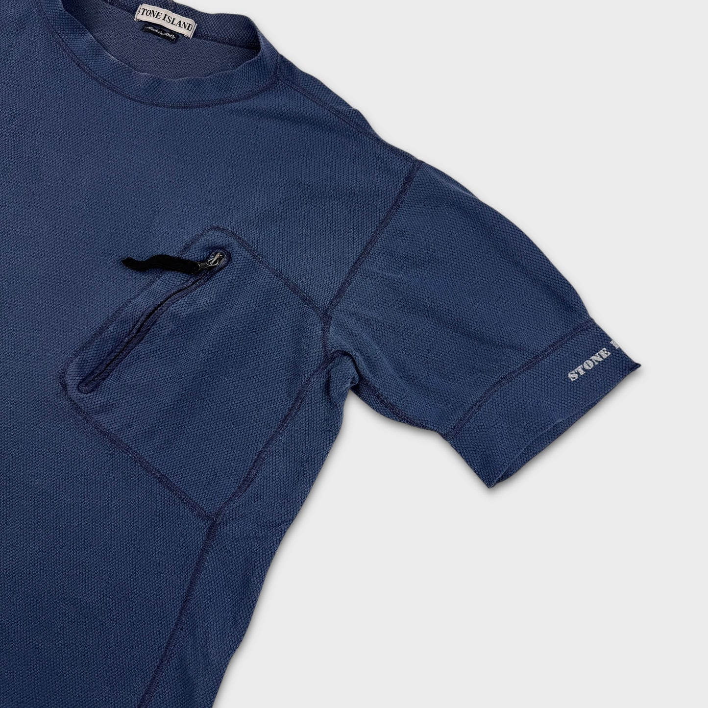 Stone Island 1990’s Mesh Stencil T-Shirt L