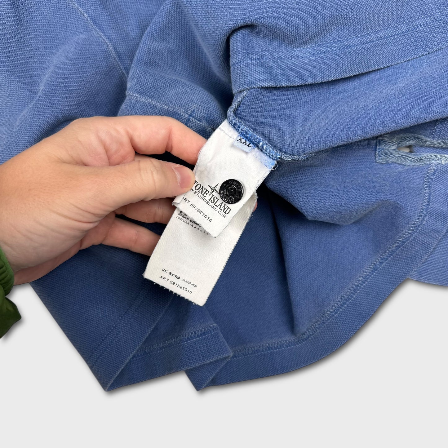 Stone Island Washed Blue Pocket Crewneck XL