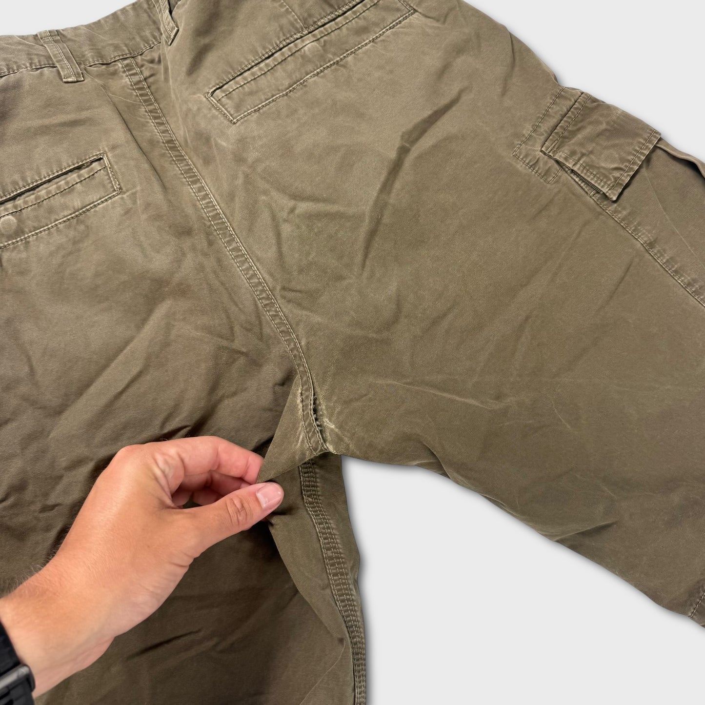 Stone Island Khaki Cargo Shorts W30