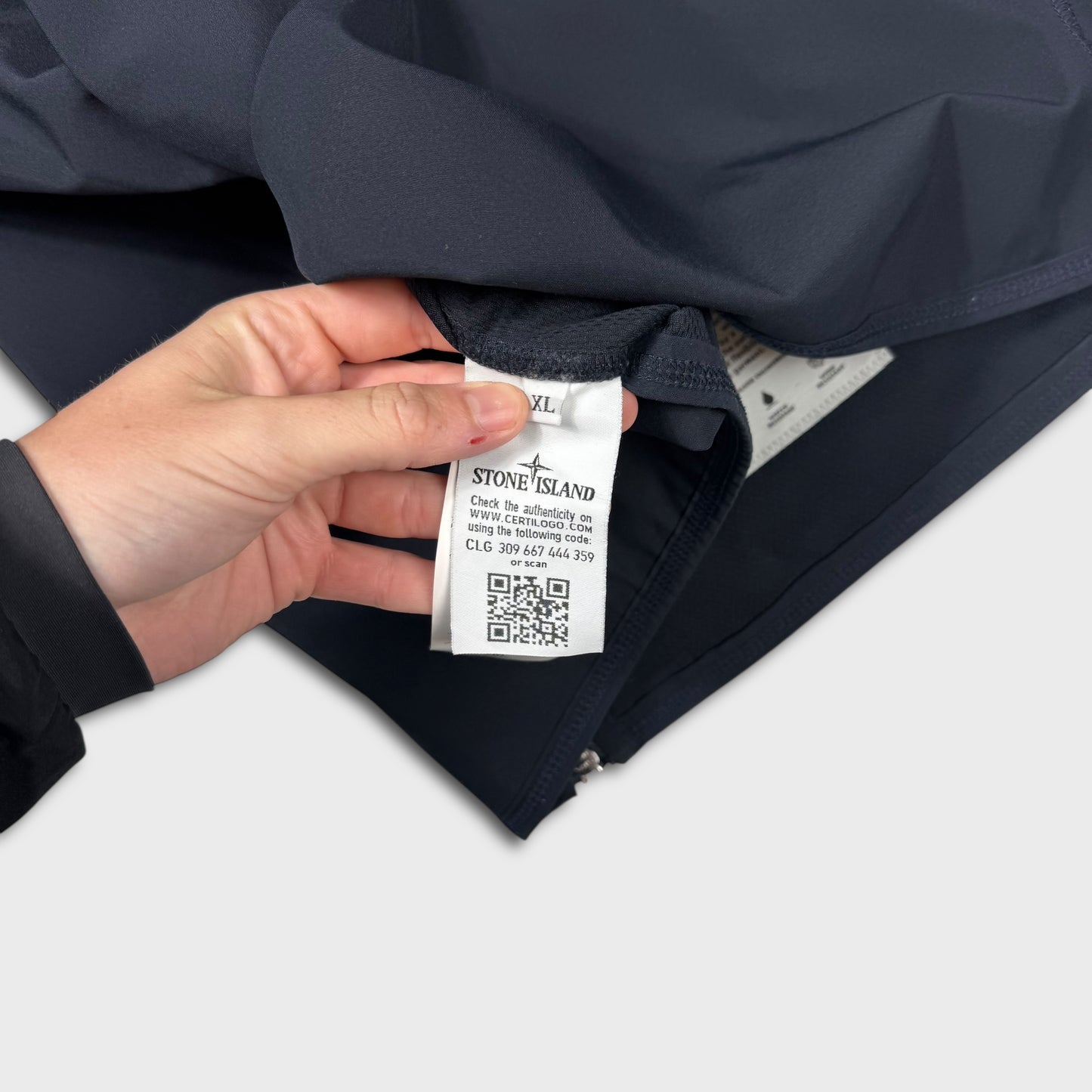 Stone Island Navy Light Soft Shell-R Jacket XL