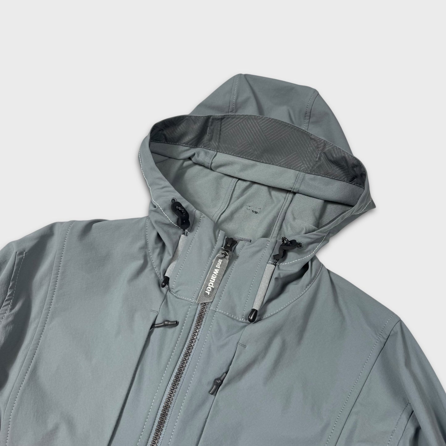 And Wander Grey Pertex Technical Jacket S & M