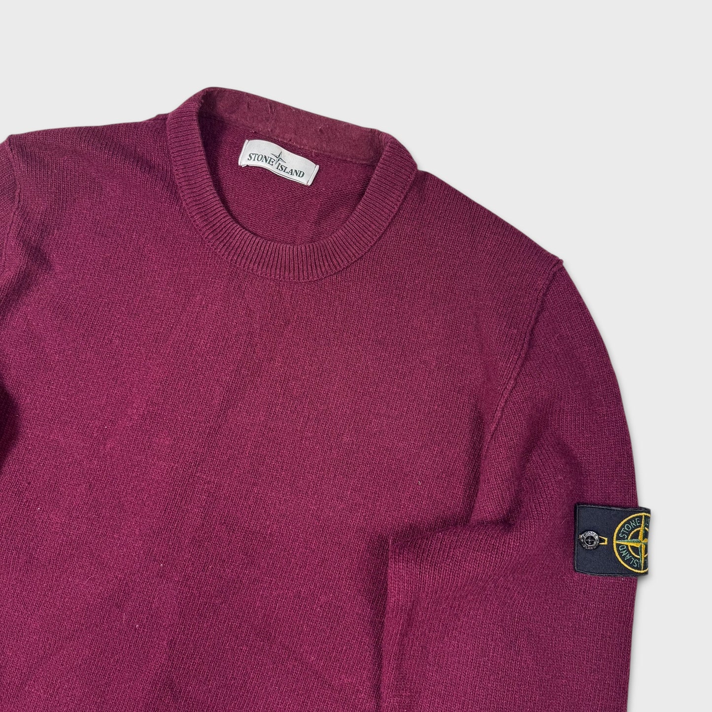Stone Island Wine Knit Jumper XXL