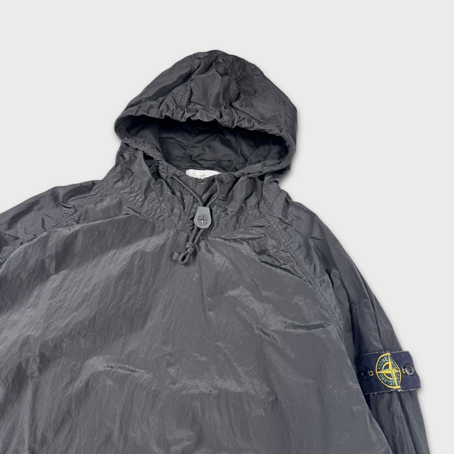 Stone Island Black Nylon Metal Pullover Smock Jacket XXL